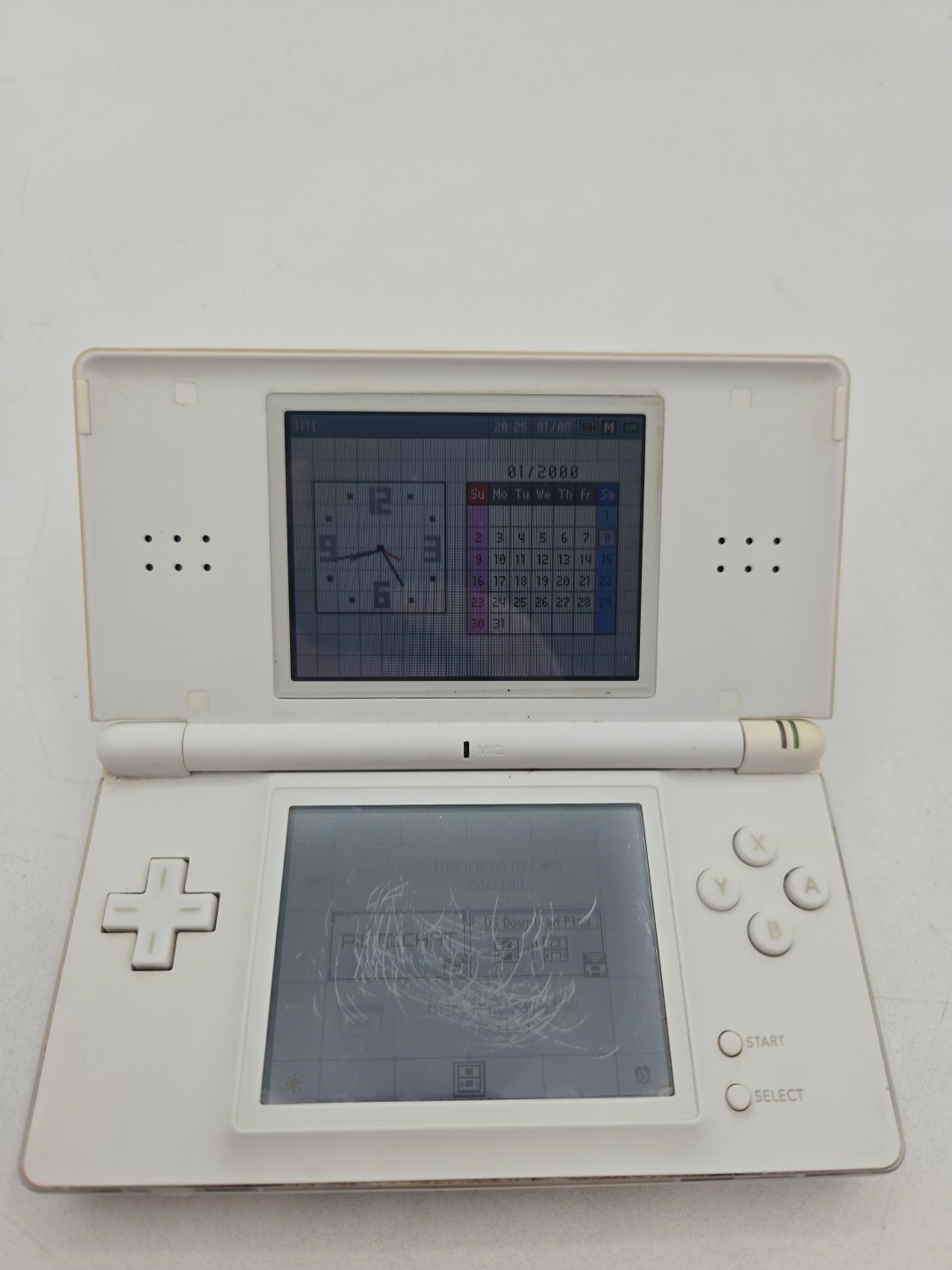 Nintendo DS Lite Polar White Handheld System Bundle Charger Game Stylus Clean!!!