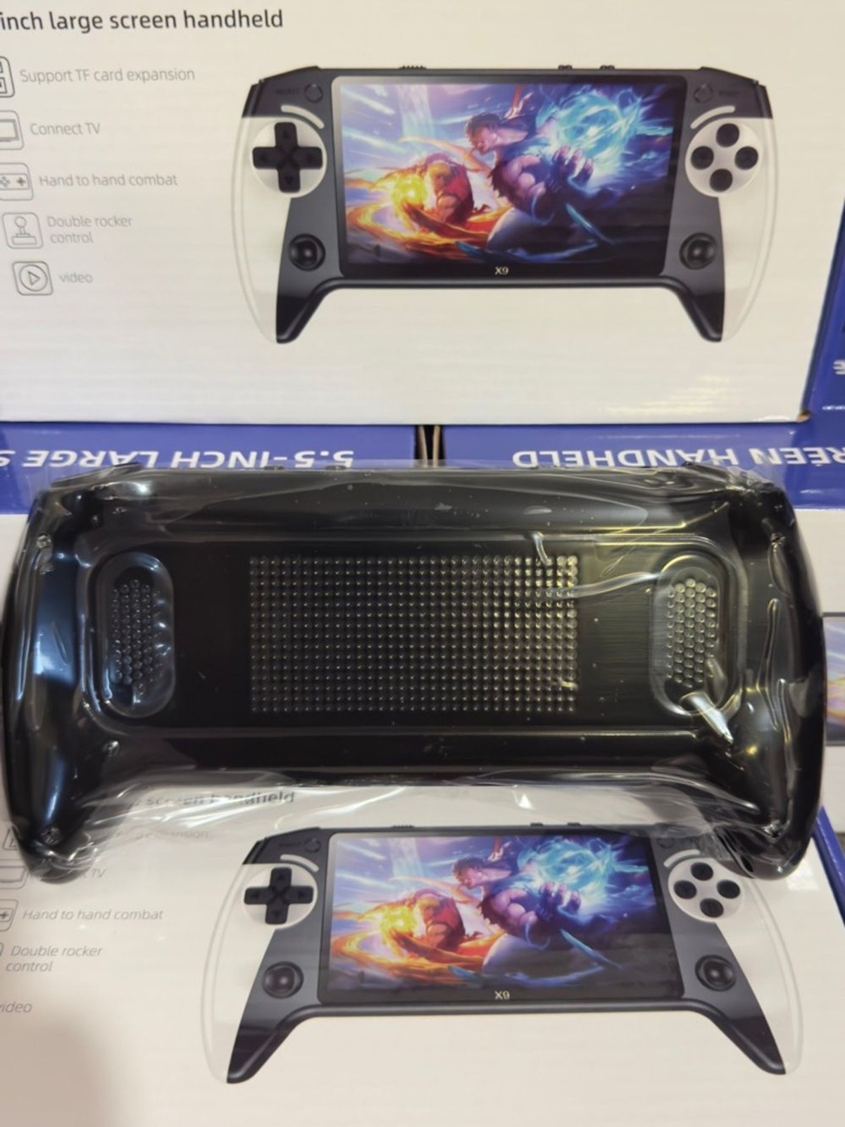 Handheld X9 Gaming Console 5.5 in Screen- TF Card- Play, Watch, Read and Listen