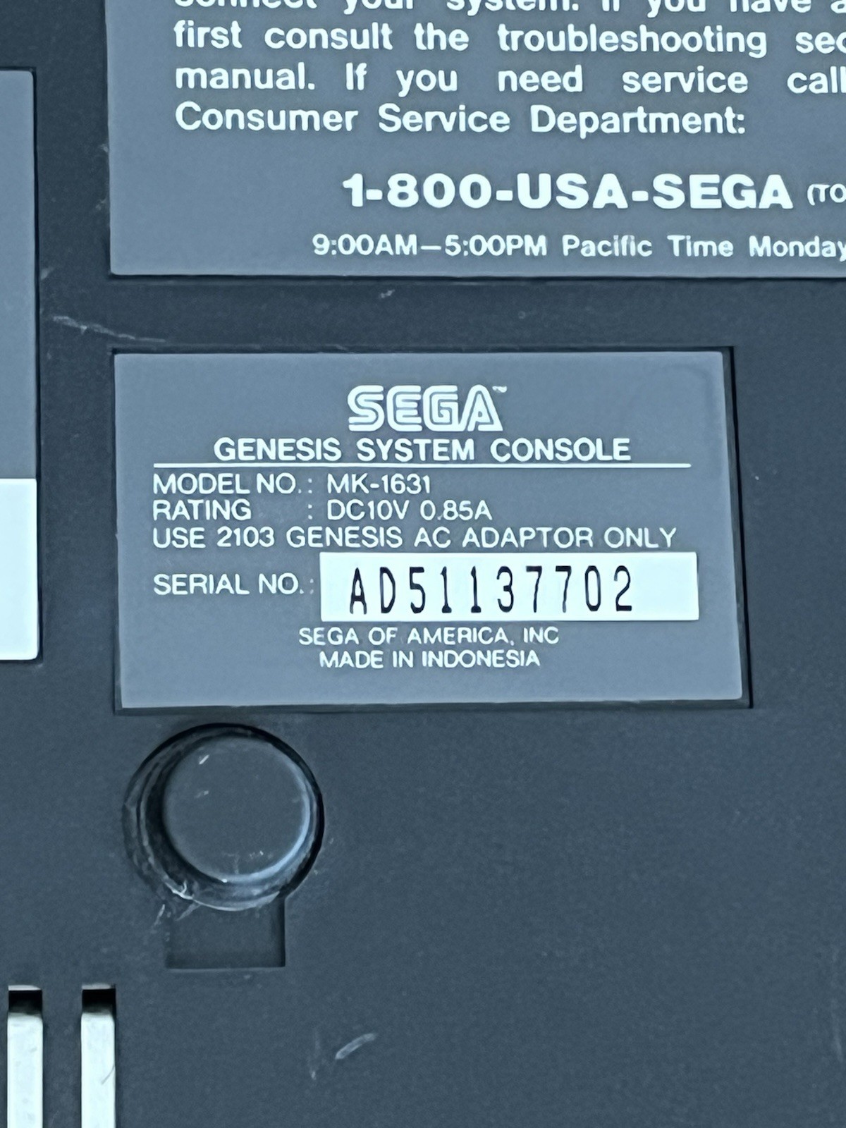 SEGA Genesis II Model 2 Home Console Only No Controllers Or Cables Tested Works
