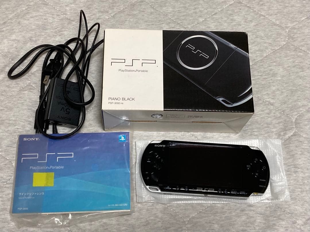 Sony PSP-3000 Piano Black Console Tested Working Region Free Box Manual