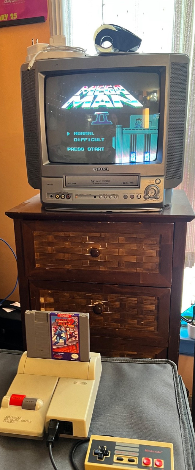Professionally Serviced Nintendo Top Loader Console with 2 controllers & 7 games
