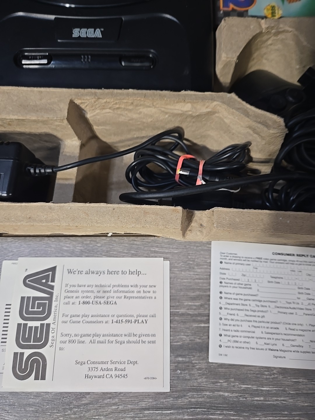 Sega Genesis II Console Sonic The Hedgehog 2 Bundle In Box Tested [Rough Box]