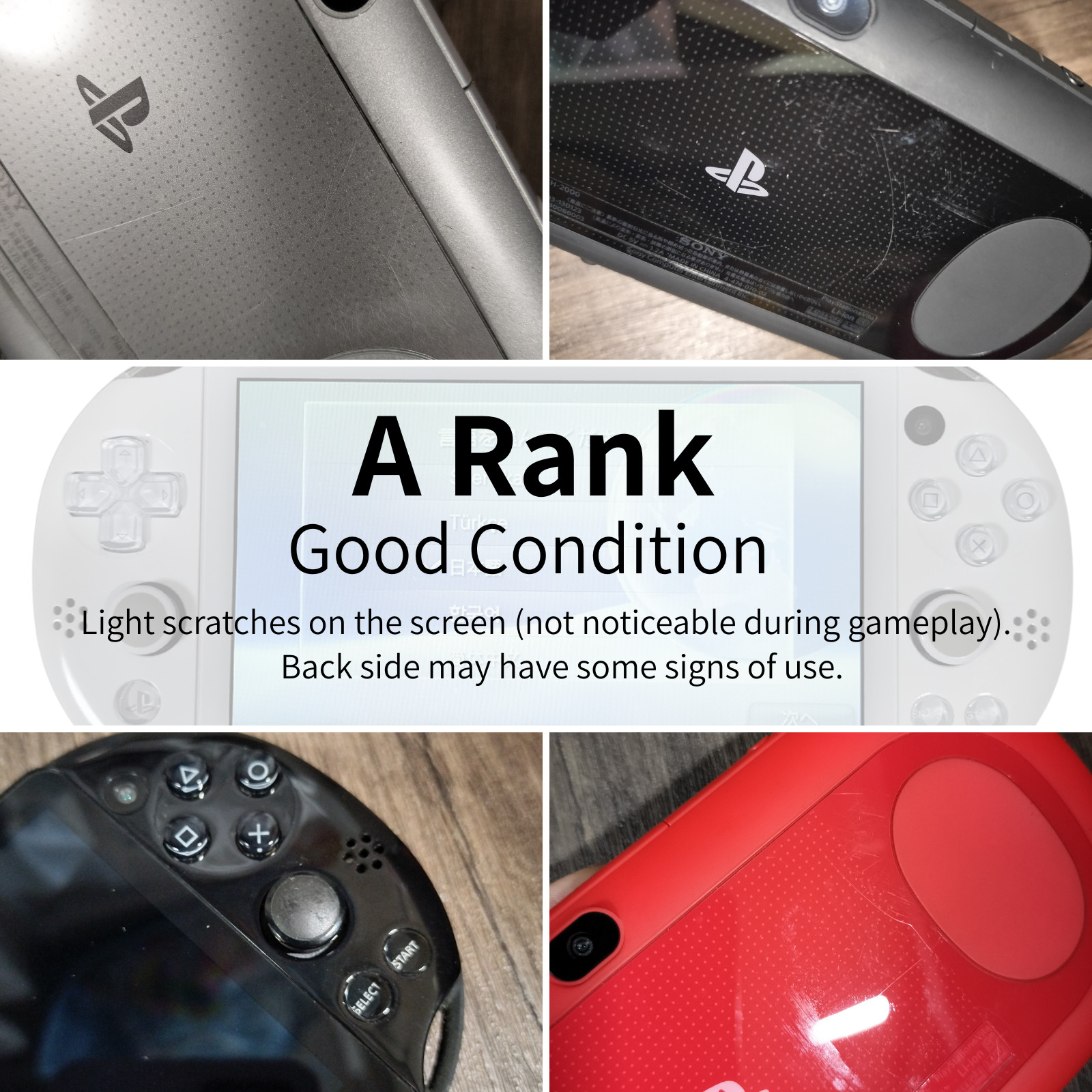 PS Vita PCH-2000 Sony Playstation Console Region Select Rank and Chargers Tasted