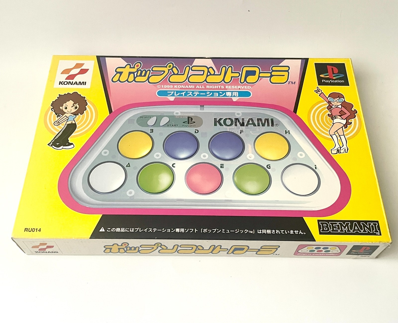 Konami Pop’n Music Controller PS1 PlayStation + Pop’n Music 1 & 2 Japan Set