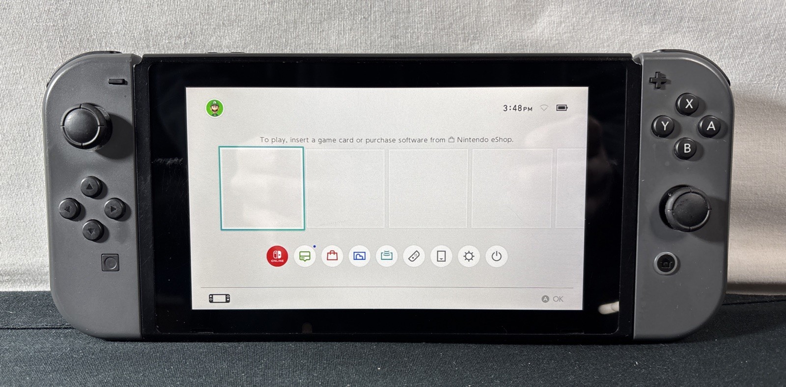 Nintendo Switch HAC-001 Console Tablet w/ Grey Joycons – Tested (Cosmetic Wear)