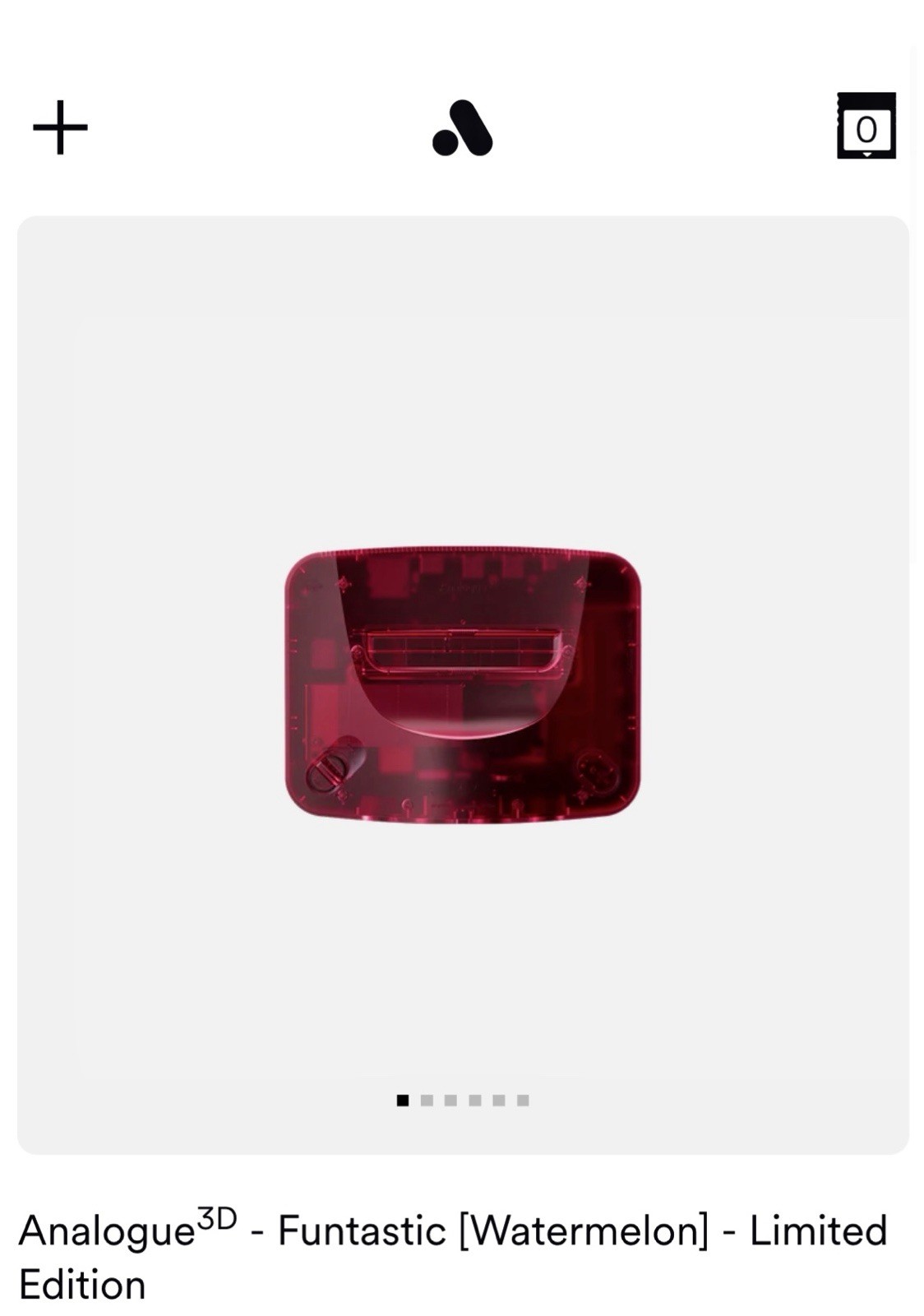 Analouge 3D Console Watermelon pink (READY TO SHIP)