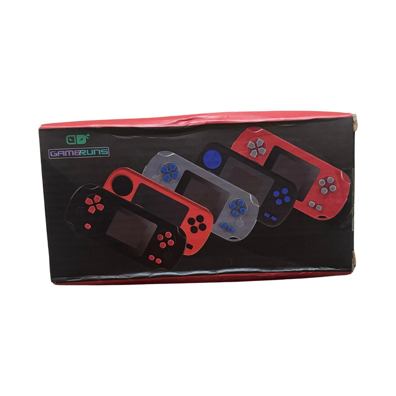 GAMERUNS RETROGAME Handheld System Console, Full-Color Screen, Black/Red