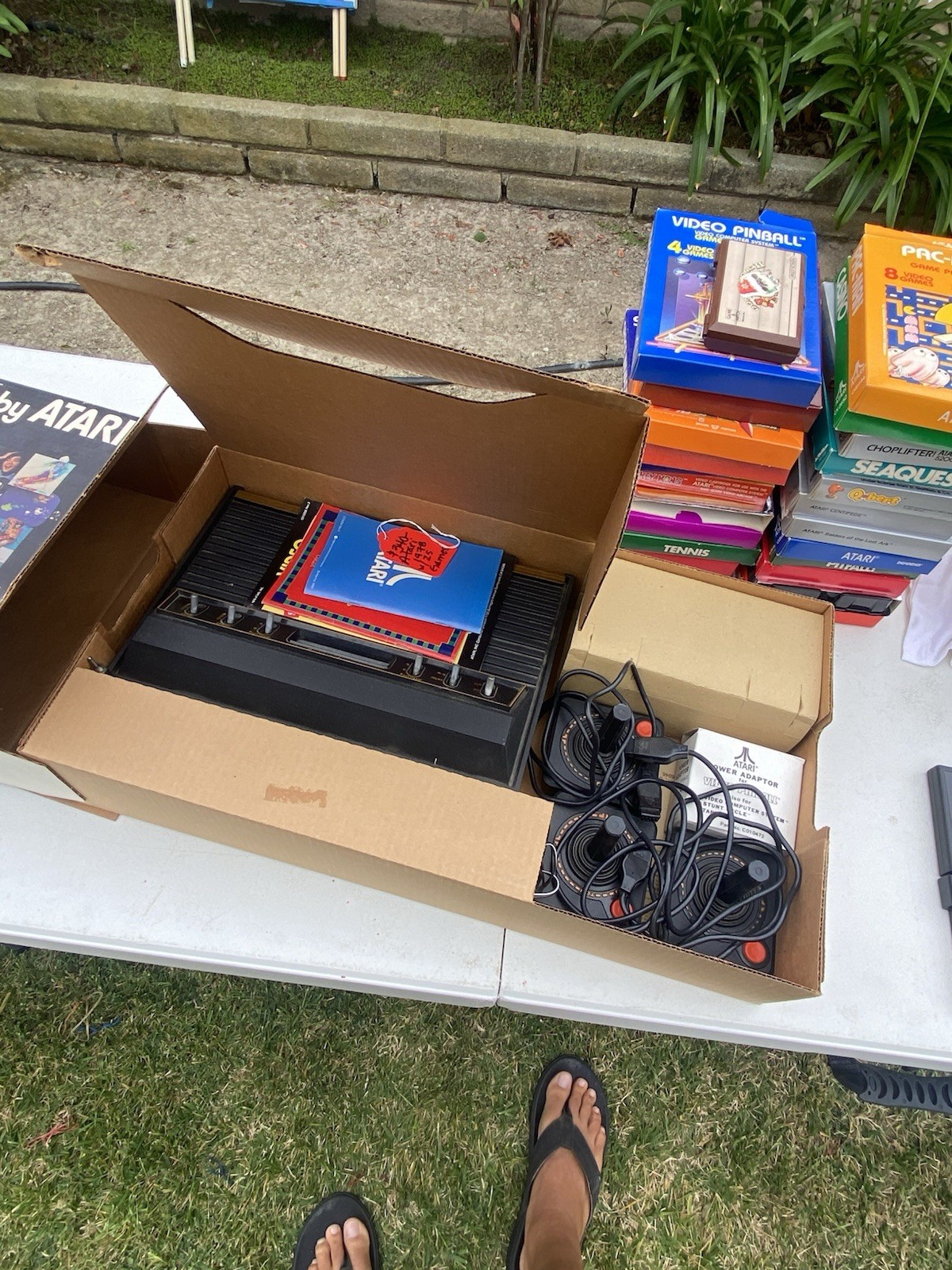 Vintage Atari CX-2600A Console Video Computer System W/ Box And Games