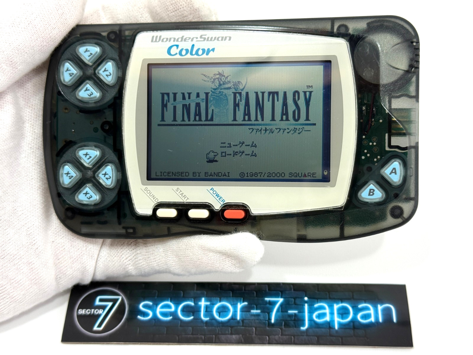 Bandai WonderSwan Color Black WSC-001 Handheld Game Console Tested Working Japan