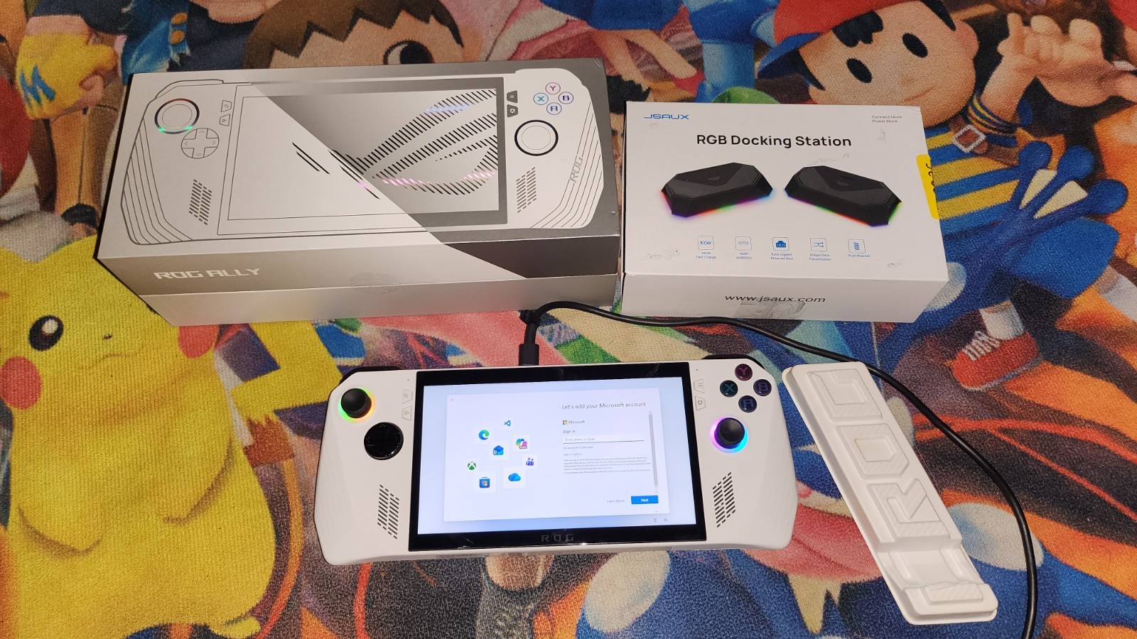 ASUS ROG Ally 7in 512GB White Gaming Handheld Console Upgraded Factory Reset