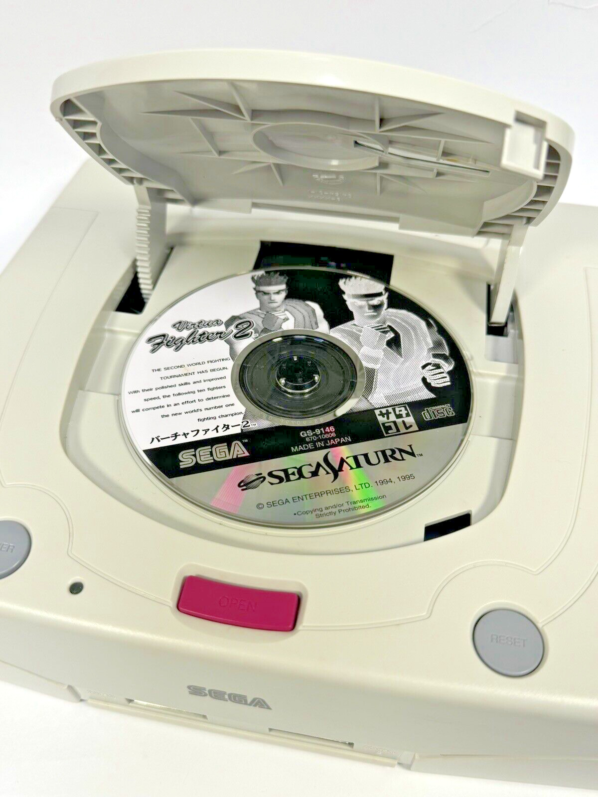 Sega Saturn White Console HST-3220 Console w/Box NTSC-J 1 software included