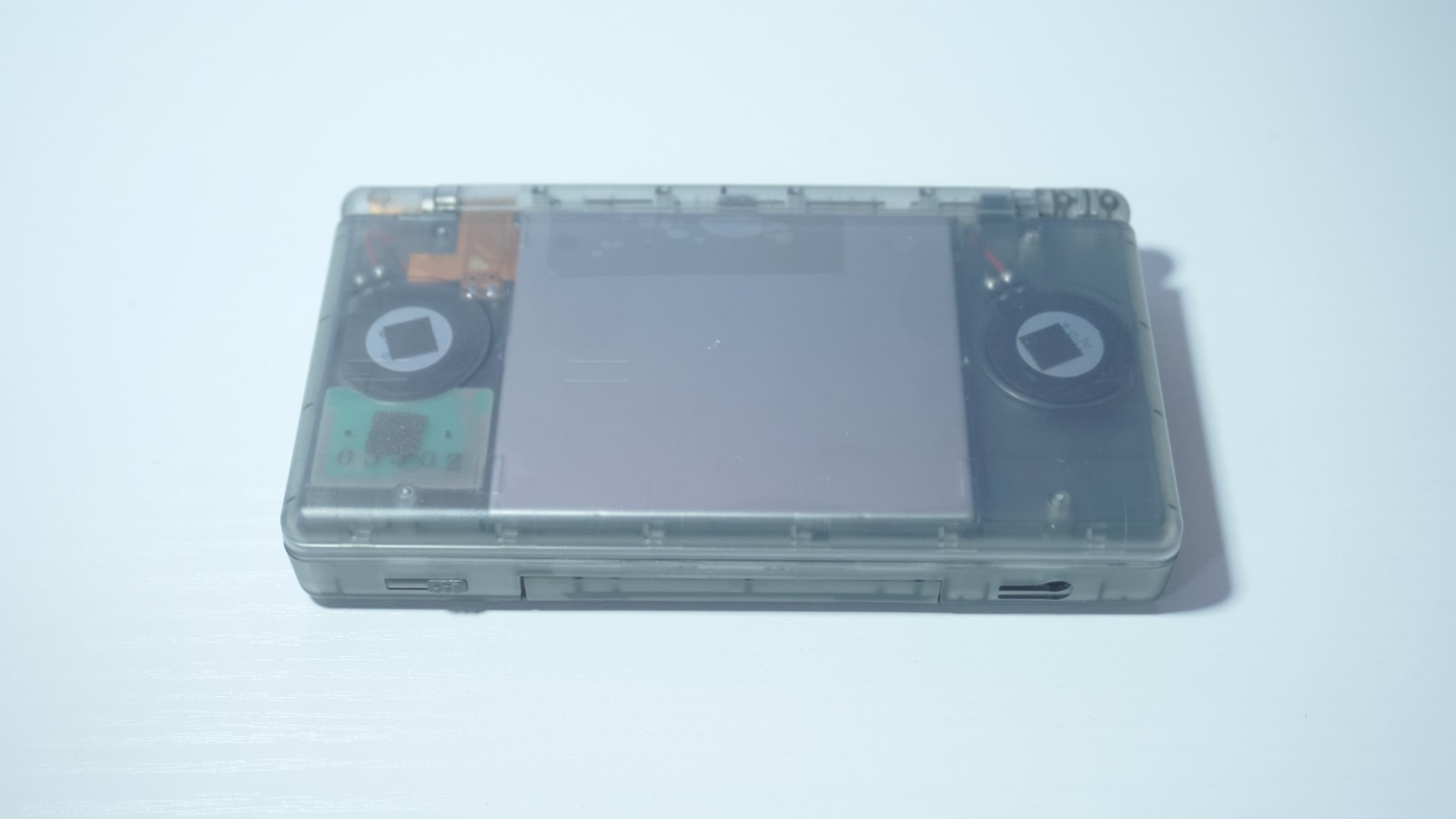 Nintendo DS Lite Transparent Clear Smokey Black Handheld System with Charger