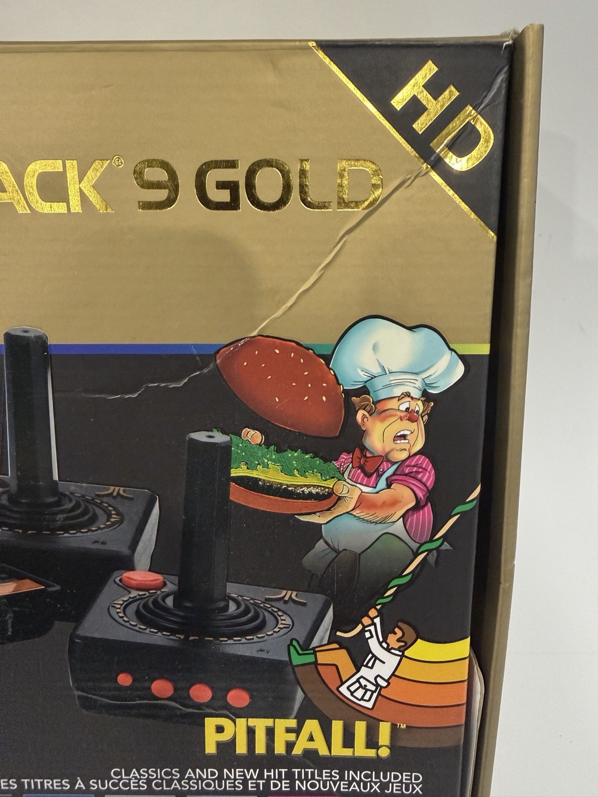 Atari Flashback 9 Gold HD Console 120 Built-in Games & Controllers -Preowned