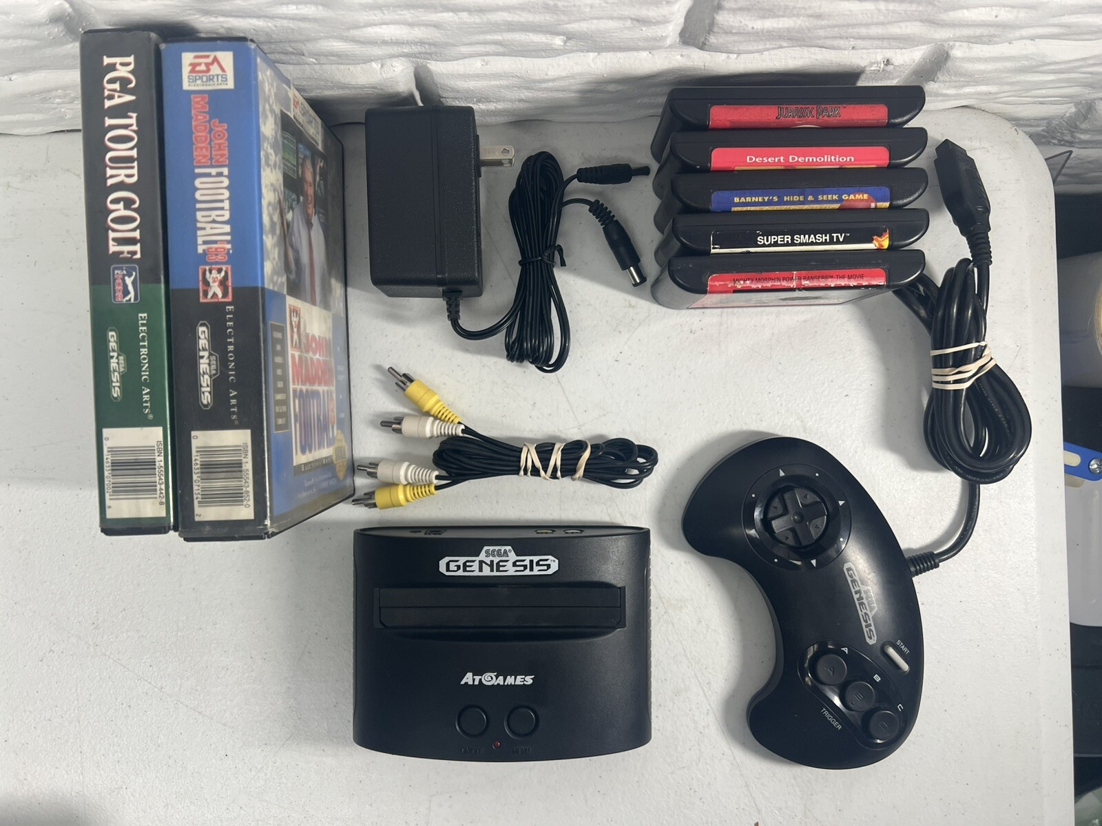 Sega Genesis Mini At Games Console w/ 80 Built-In Games + 7 Games, – TESTED