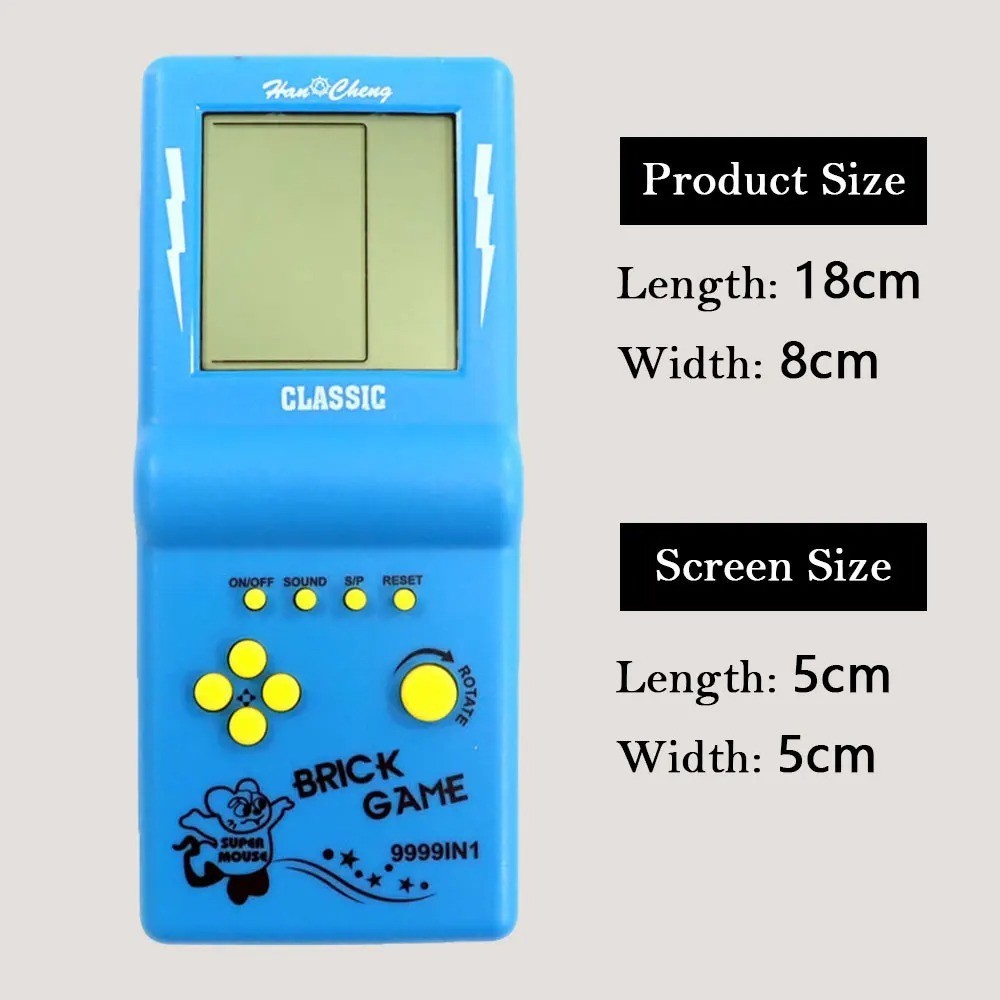 Retro Handheld Game Console Classic Tetris Pocket Player Kids Puzzle Toy Gift