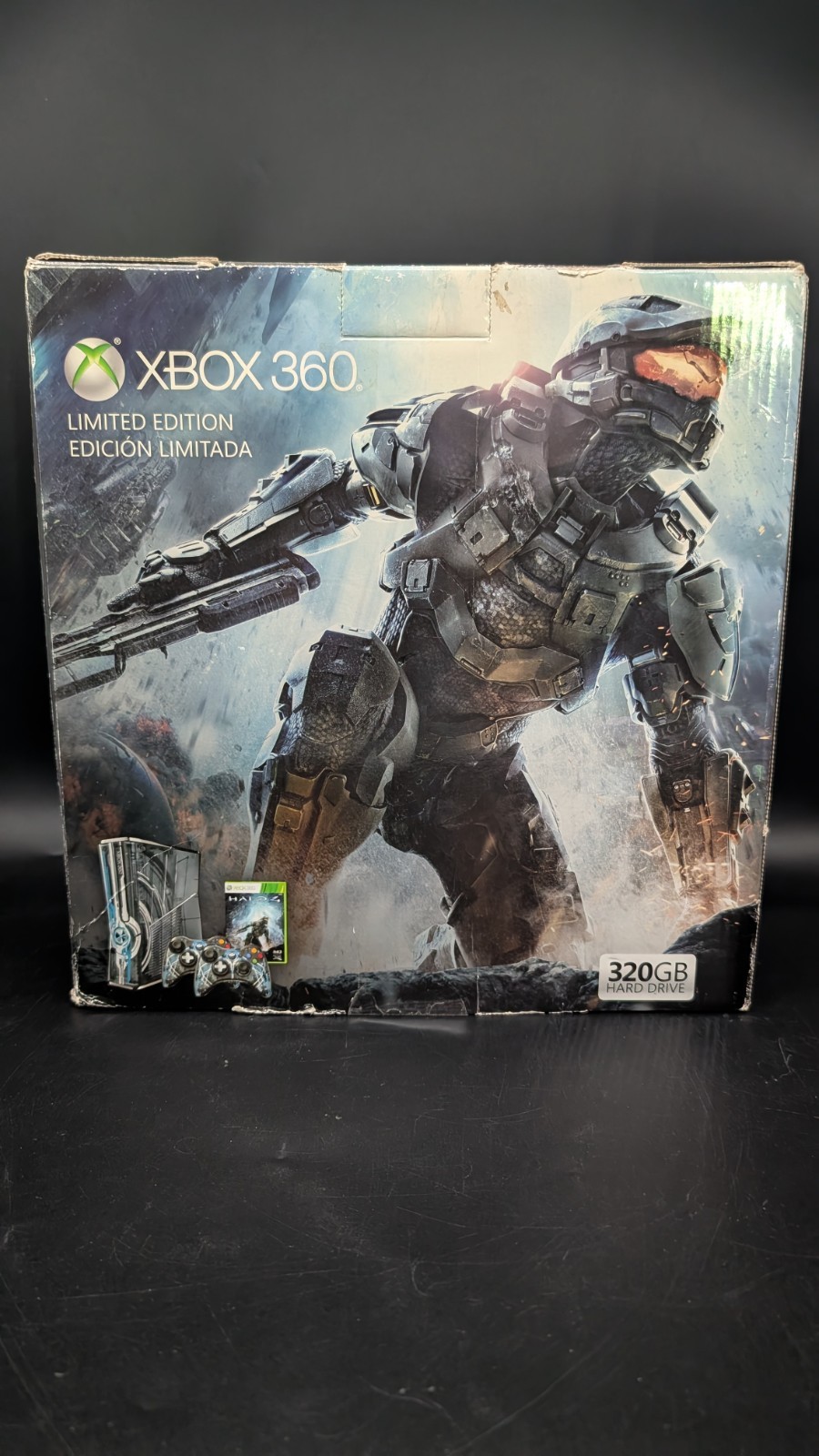 Xbox 360 Slim: Halo 4 Limited Edition Console In Box Tested Working CLEAN