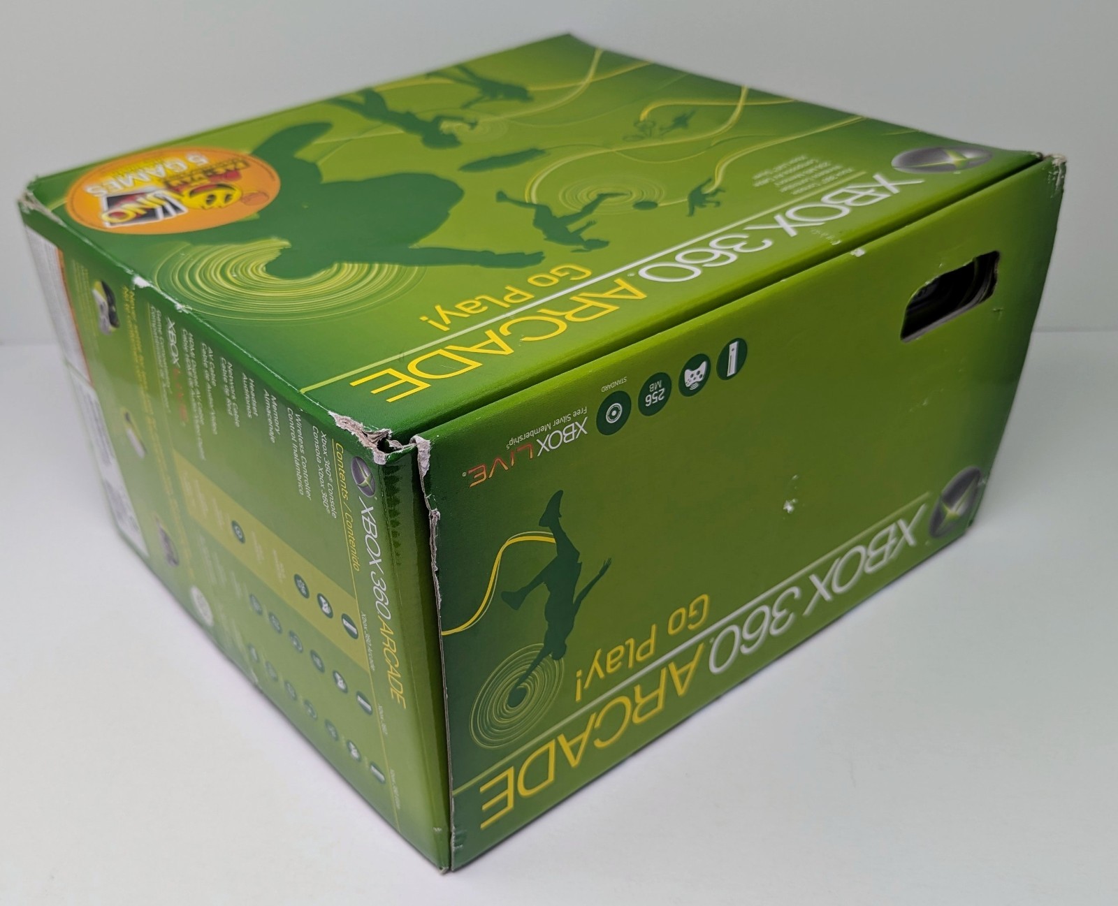 Microsoft Xbox 360 Arcade 120GB White Console Bundle w Box – System 2.0.8.8498.0
