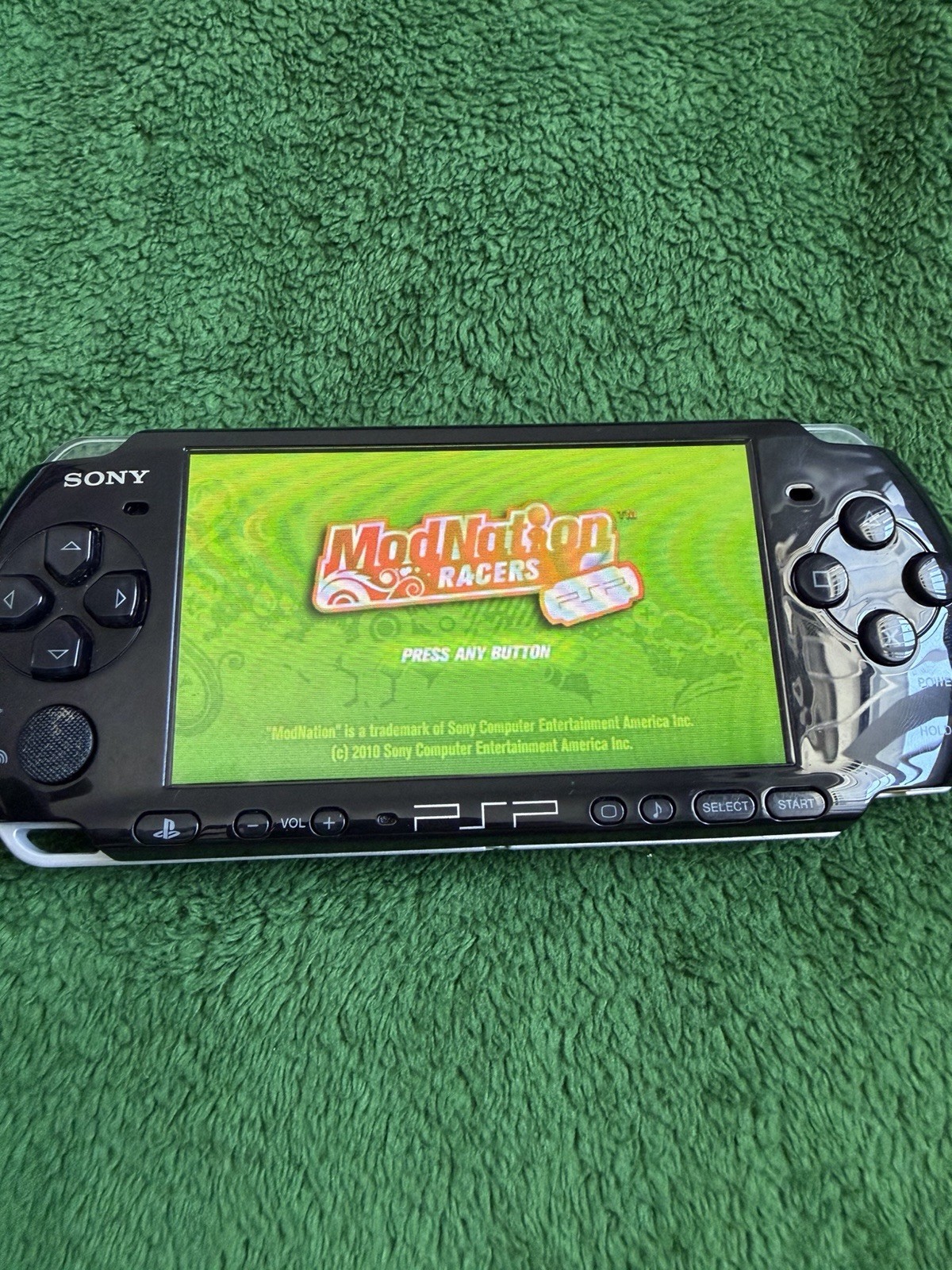 Sony PlayStation Portable PSP Handheld Console Black Missing Battery