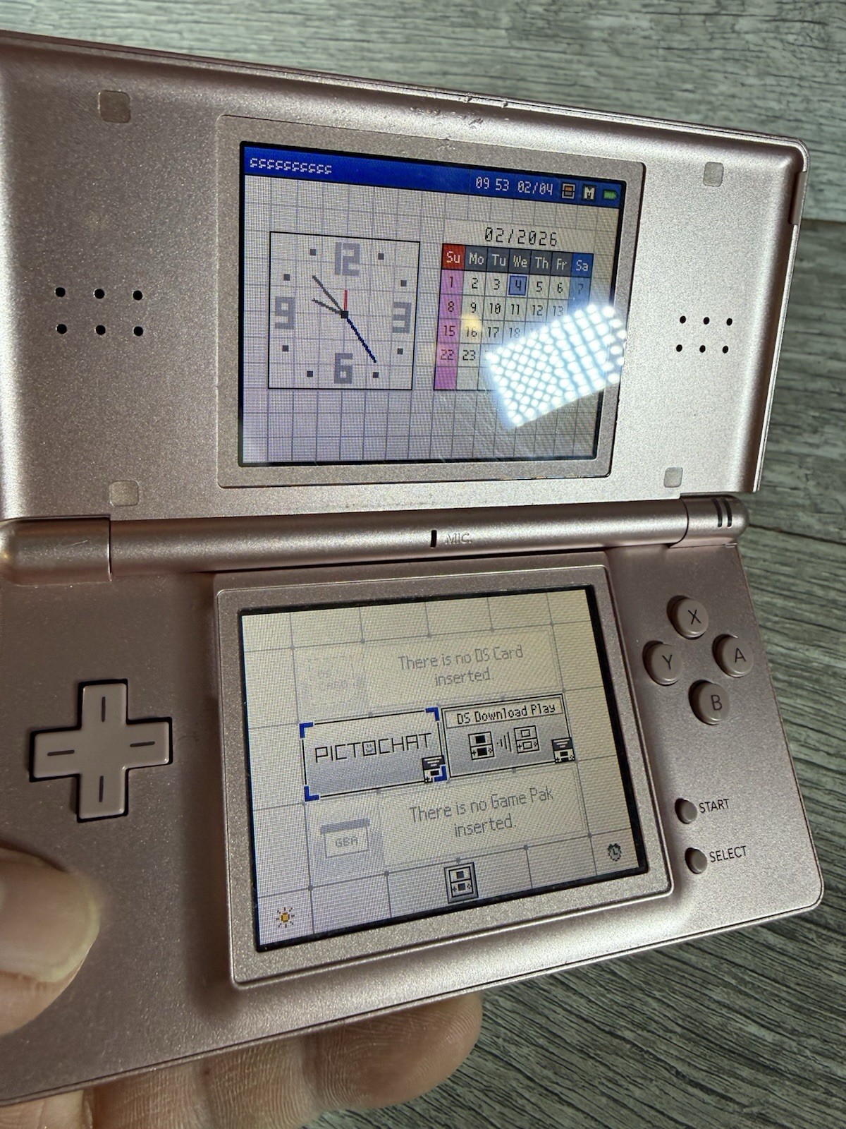 Nintendo DS Lite Metallic Rose W/ Game & Charger