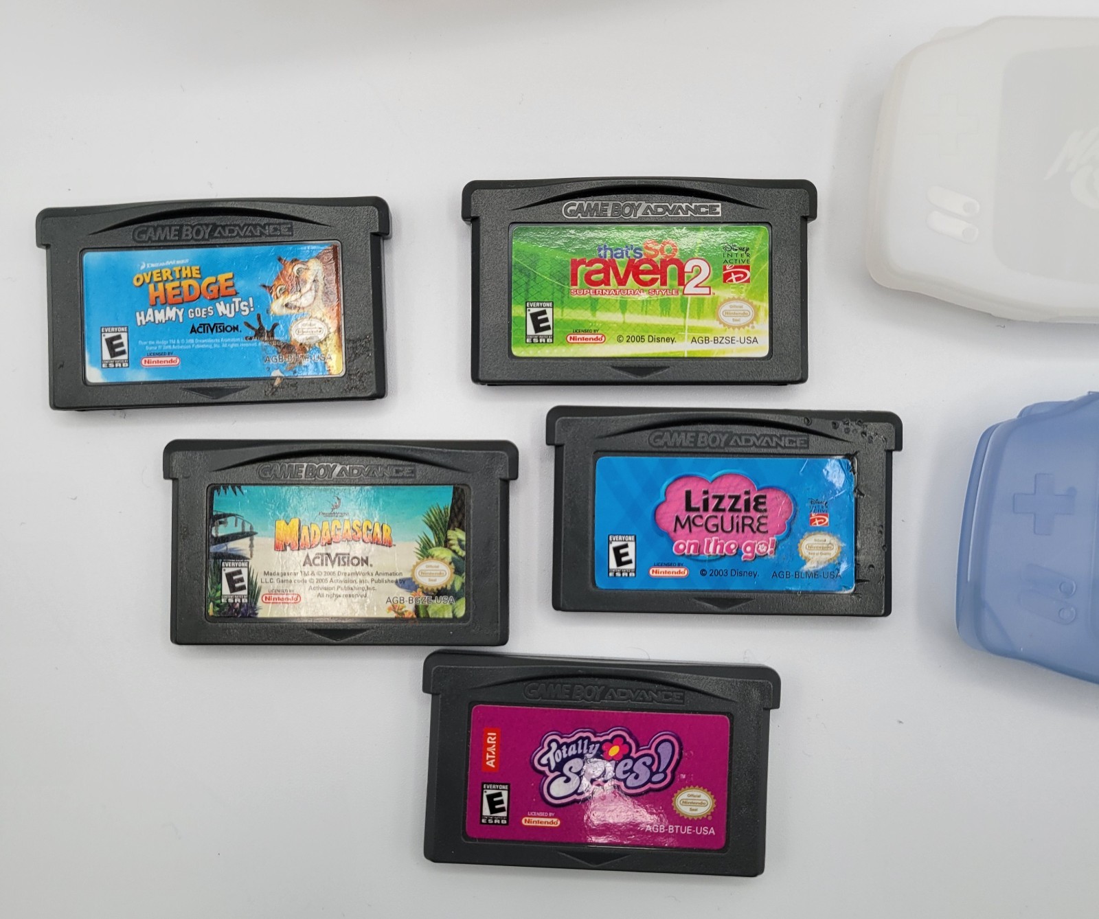 Nintendo Game Boy Advance Pink Console Bundle 5 Games & GBA Cartridge Cases