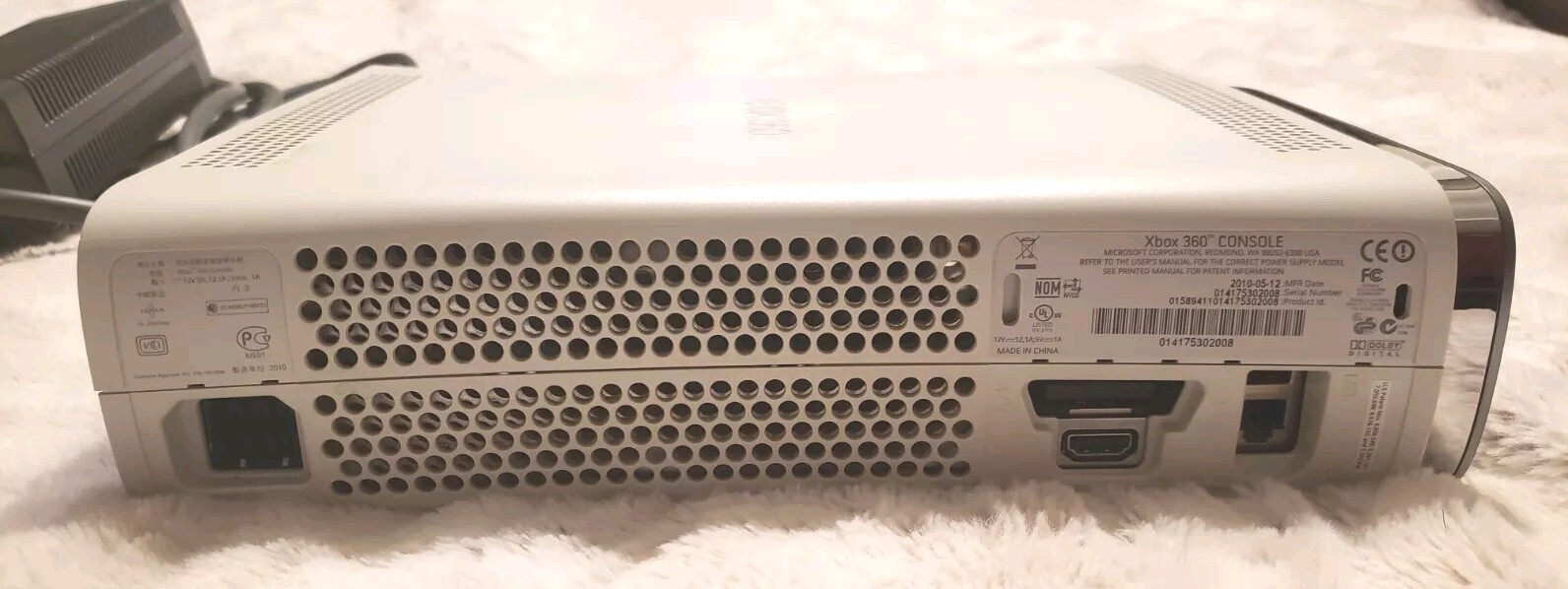 Microsoft Xbox 360 Core Matte White Console HDMI w/Controller