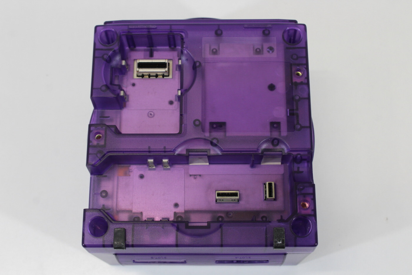 Nintendo Gamecube Console Clear Transparent Purple NTSC-U/C DOL-001 GC RGB LED