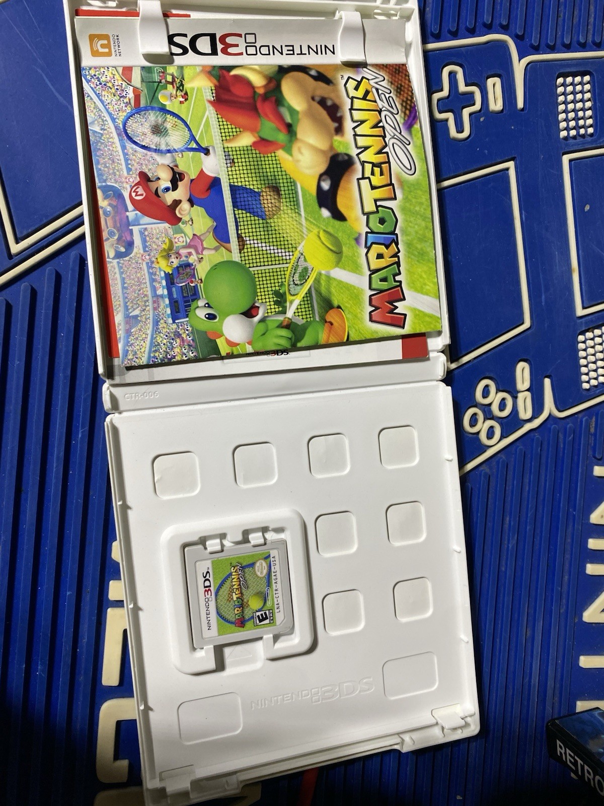 Nintendo 3DS «Pearl Pink» OEM Charger, 2GBcard, Mario tennis game. tested A-1