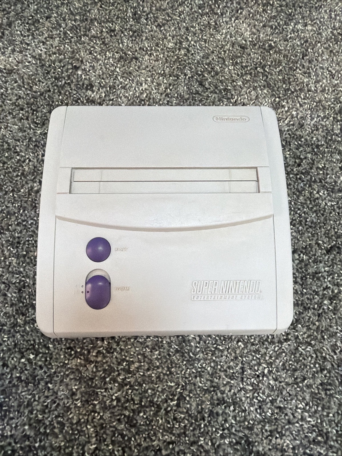 Super Nintendo SNES Jr. Console System Bundle w/OEM Controller Cables Game WORKS
