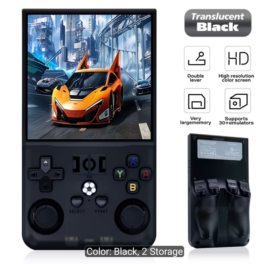 R36 MAX 4″ Handheld Game Console 4000mAh Battery 40 Simulators 64G/128G