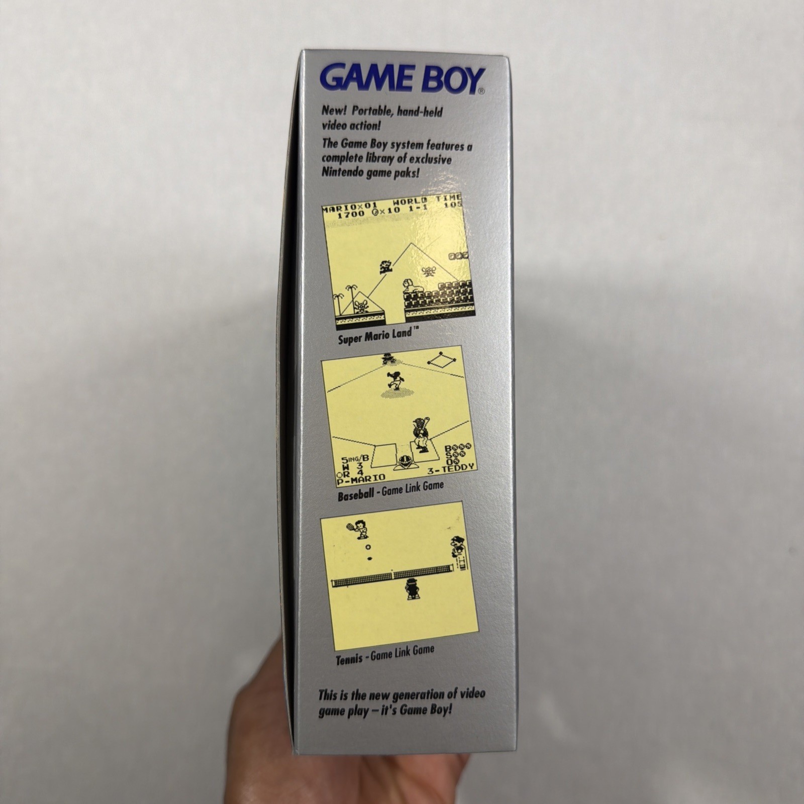 1989 Nintendo Game Boy Launch Edition Handheld System Gray In Box