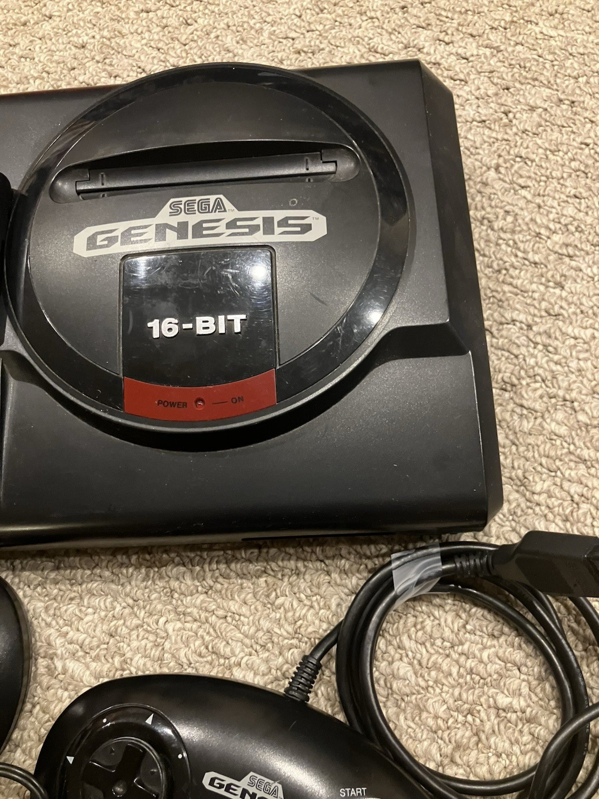 Sega Gensis Console 1 Two Controllers & Mortal Kombat Game Tested & Working