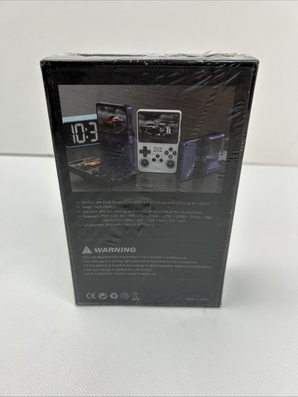 WUDS R36S Game Master Retro Handheld Console, 3.5-Inch IPS, White NEW!!!