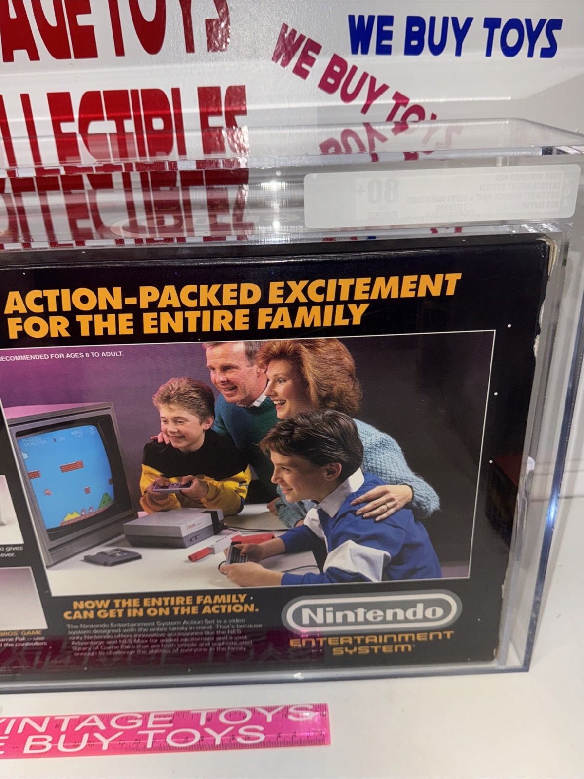 NES Nintendo Action Set Red Zapper System Console VGA Grade 80 + NEW 🔥AFA 🔥