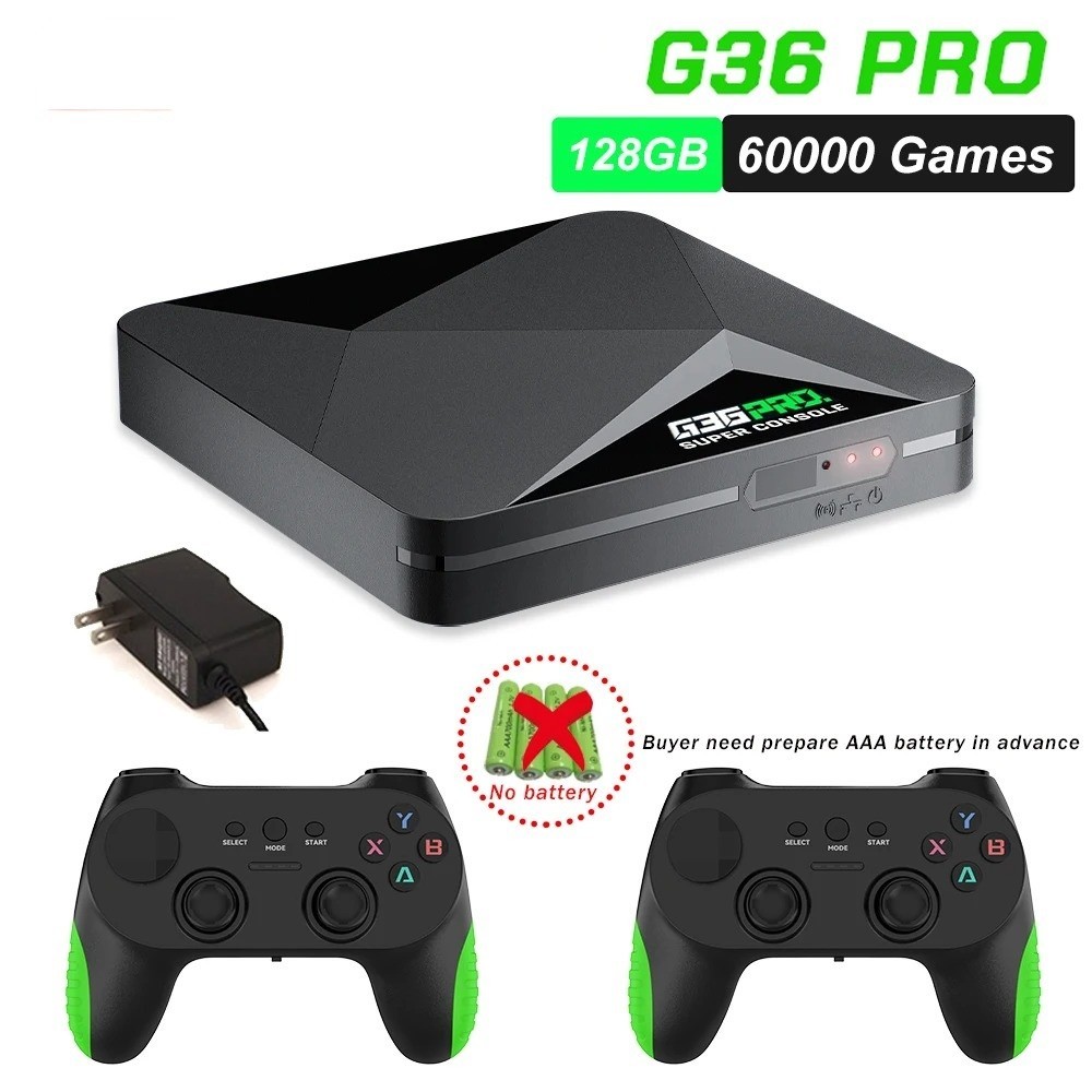 Super Game Box G36 Pro 4K Retro Video Game Console with 60000 128 GB