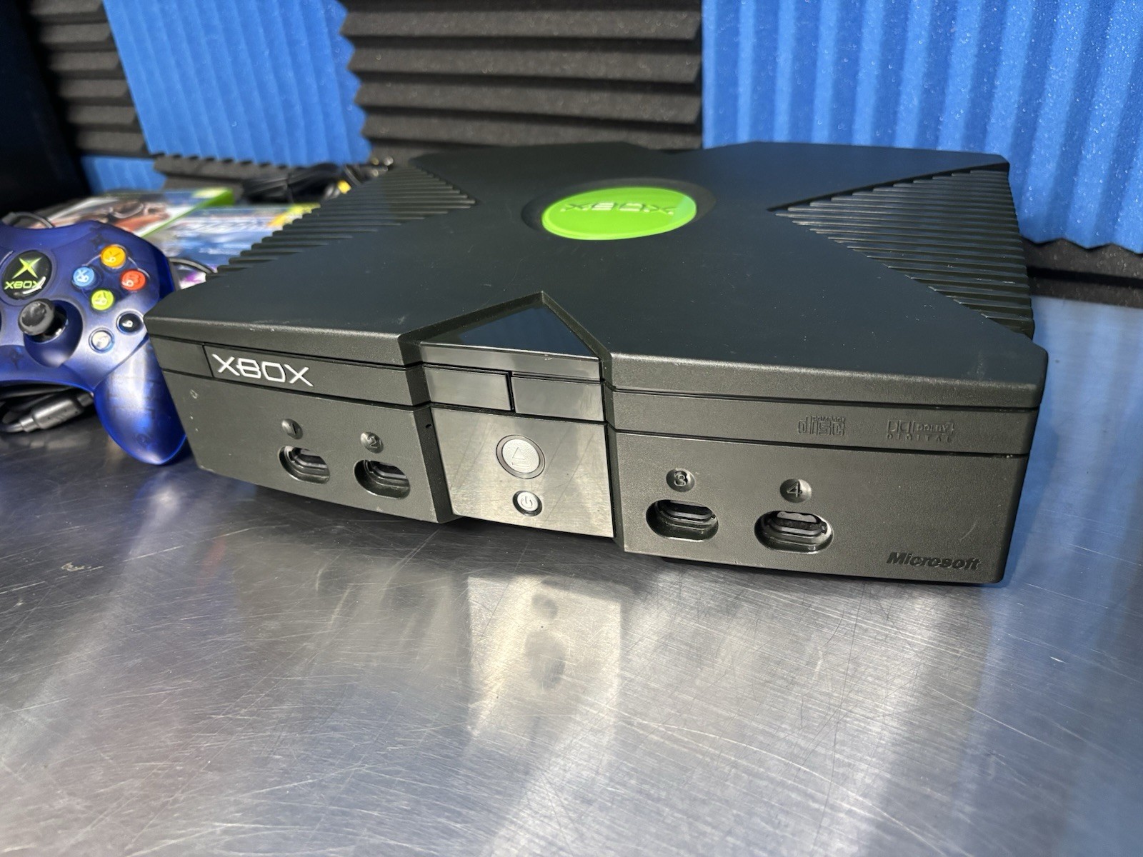 Original Microsoft Xbox Console Plus Controllers and Games