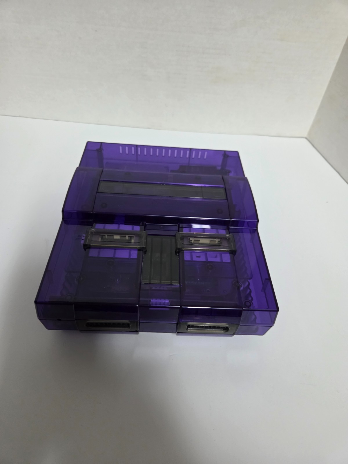 Custom Super Nintendo Transparent Purple/Smoke UPGRADED Triad Power Suppy