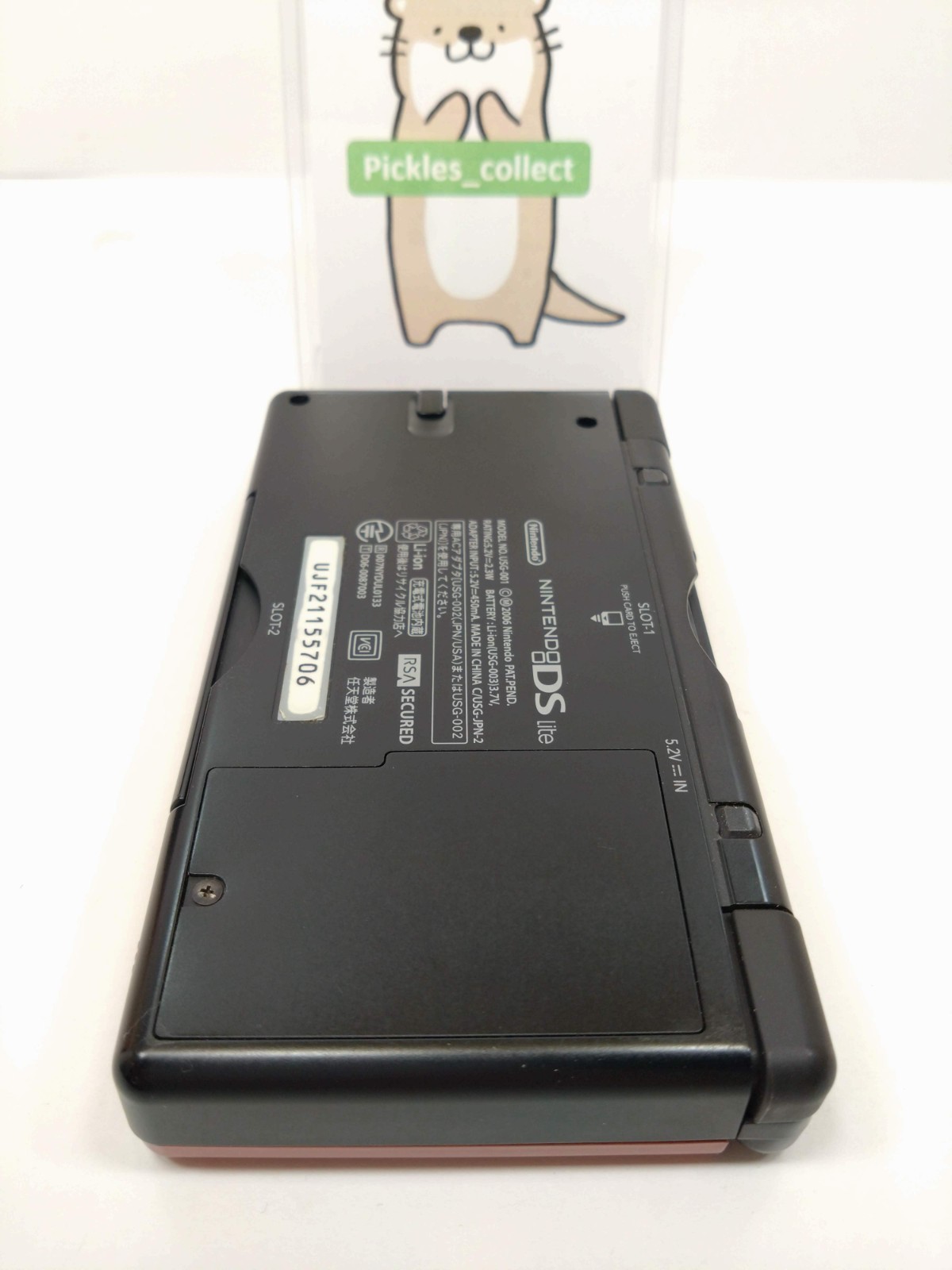 DS Lite Crimson Black USG-001 w/Box Tested Nintendo DS 0314D