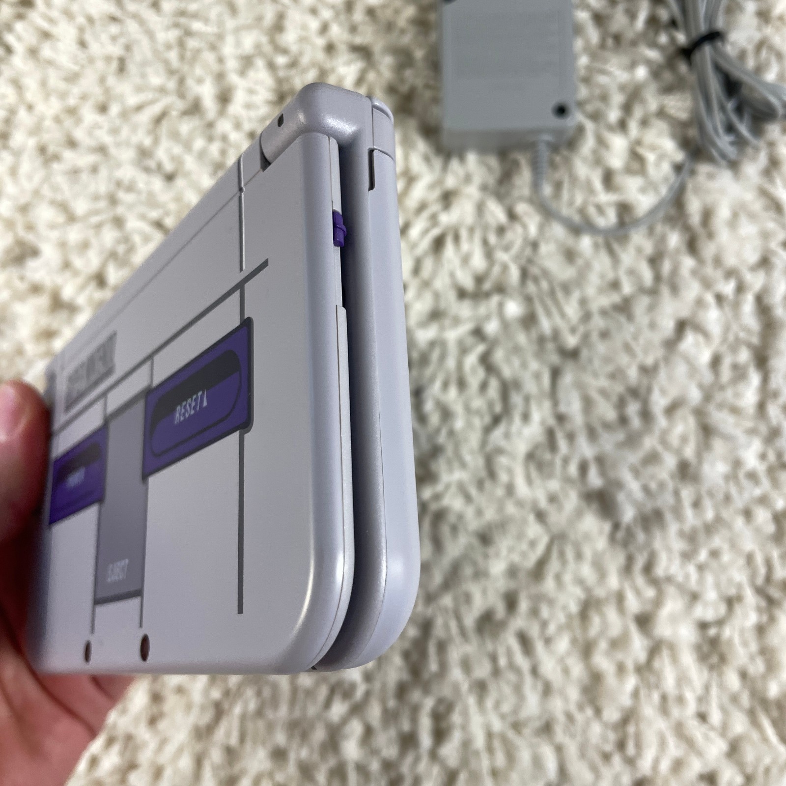 Nintendo New 3DS XL Super Nintendo SNES Edition Gray Purple NTSC RED-001 Tested