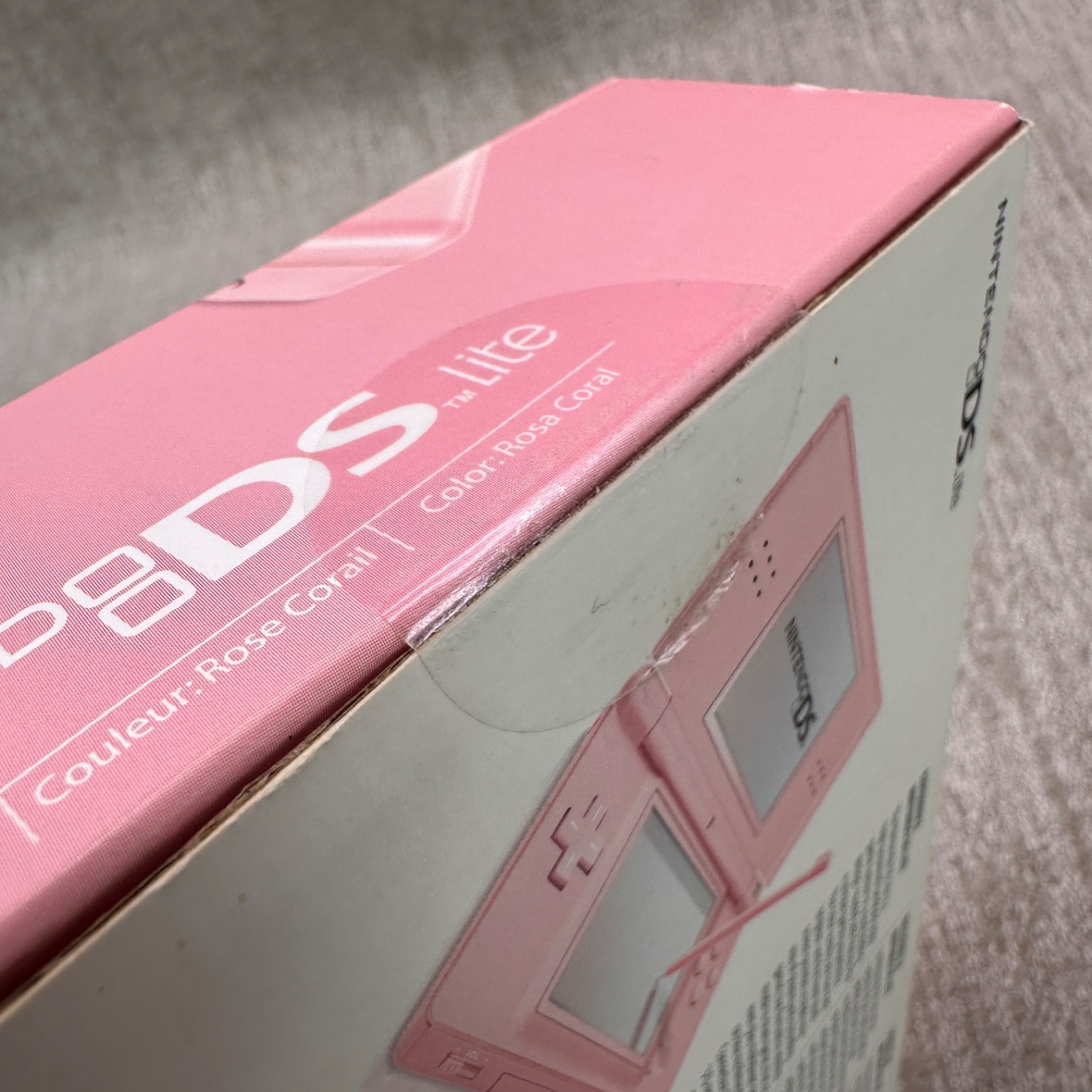 All OEM Nintendo DS Lite PINK With Box, Case, Charger, Manuals Tested Working