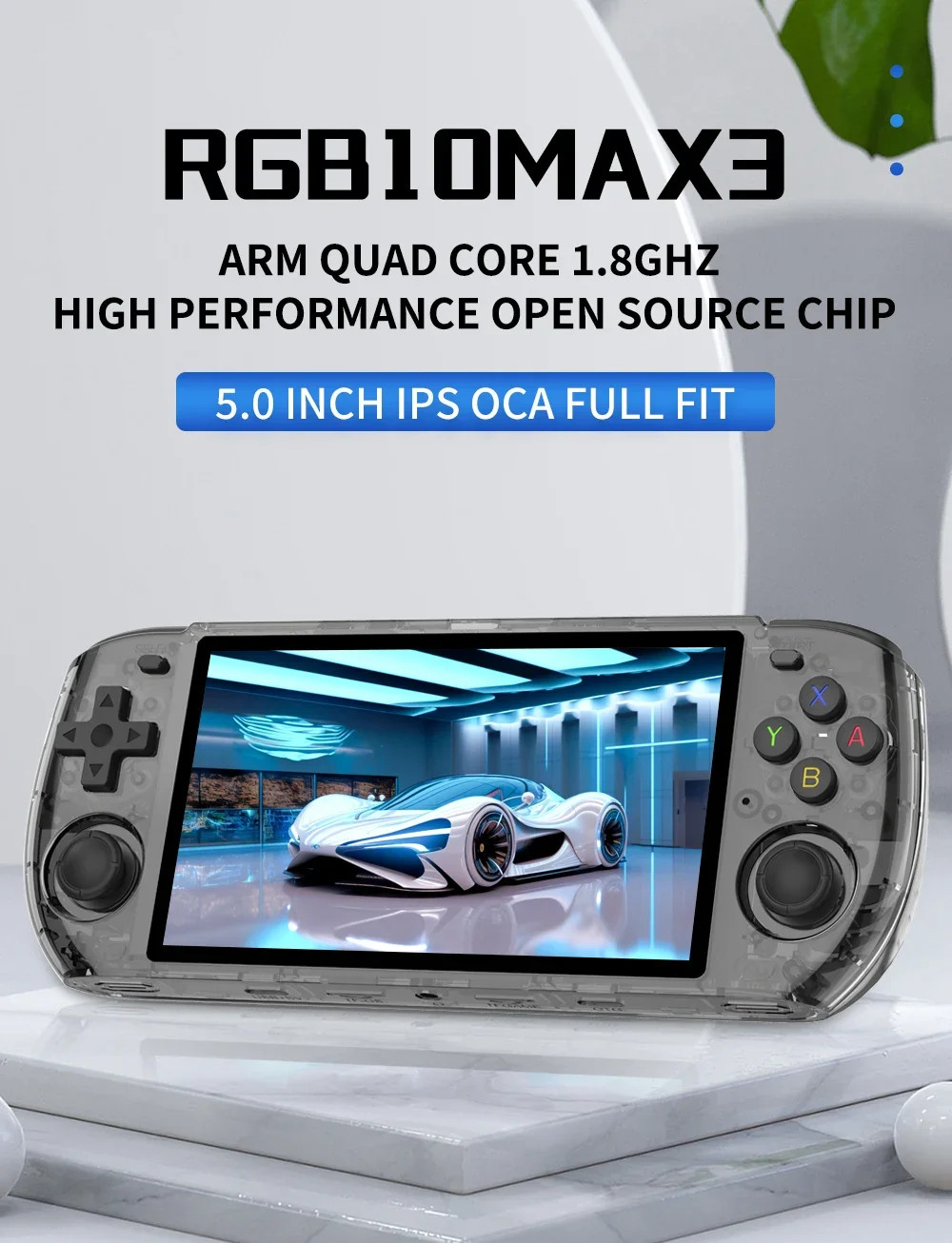 RGB10 MAX3 Retro Handheld Console 5″ 1280×720 HD 4000mAh WiFi