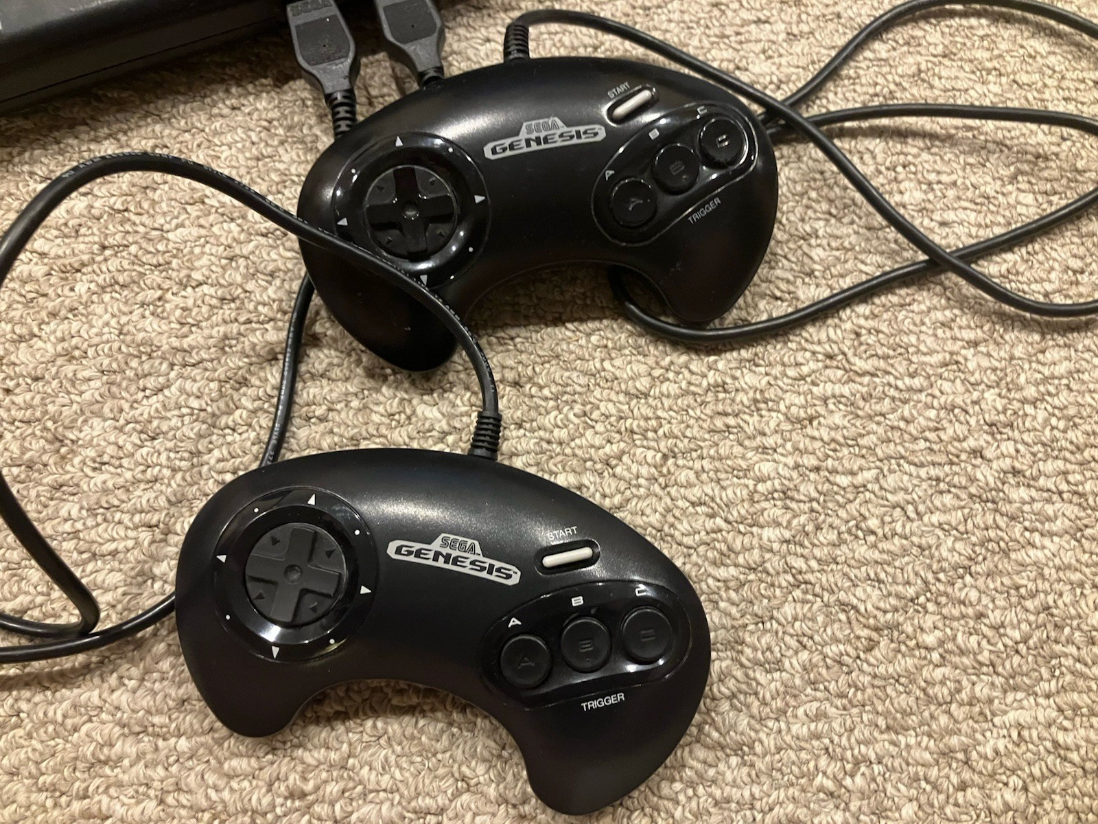Sega Gensis Console 1 Two Controllers & Mortal Kombat Game Tested & Working