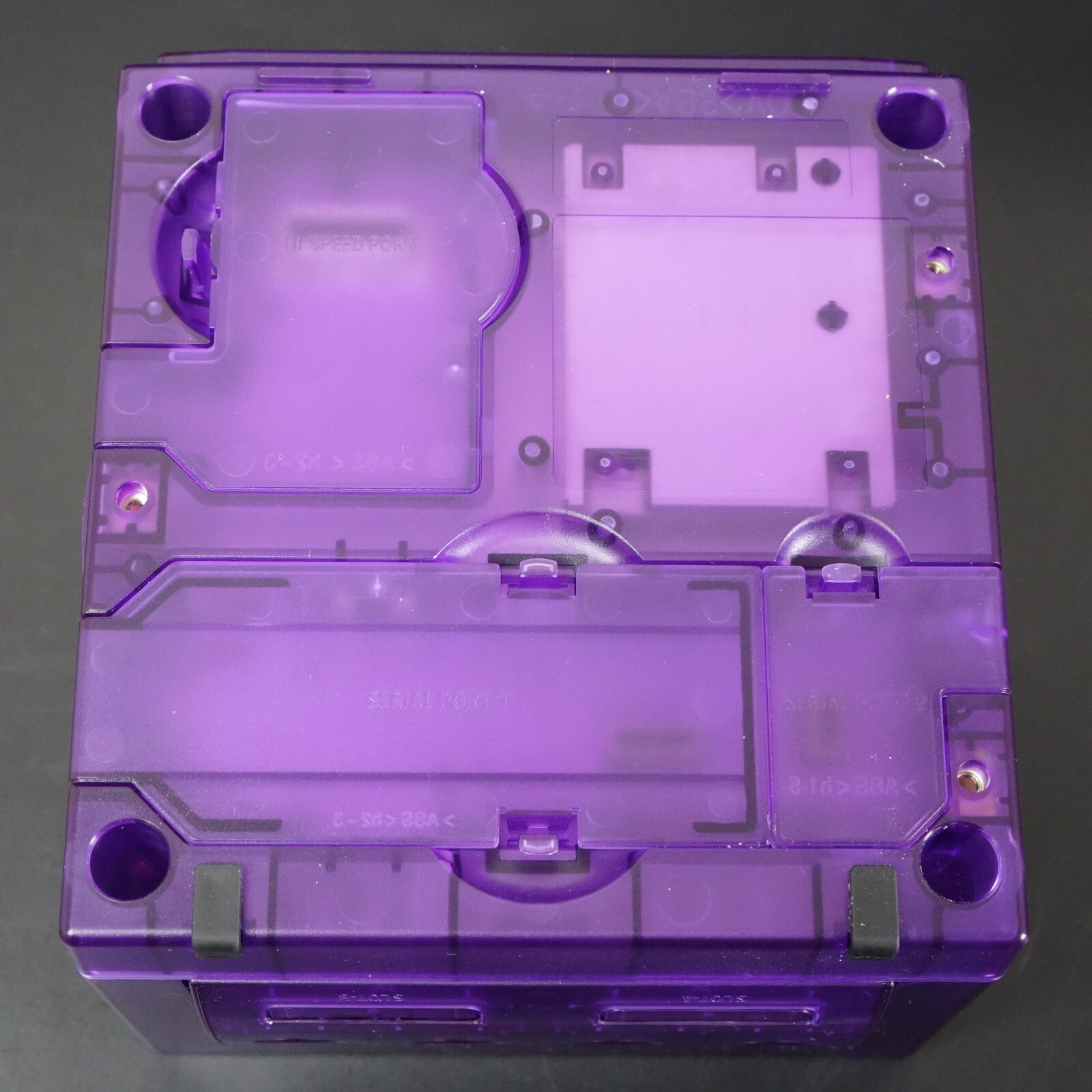Nintendo GameCube Clear Purple Shell NTSC U-C/J Region Switch Mod w/GB Player