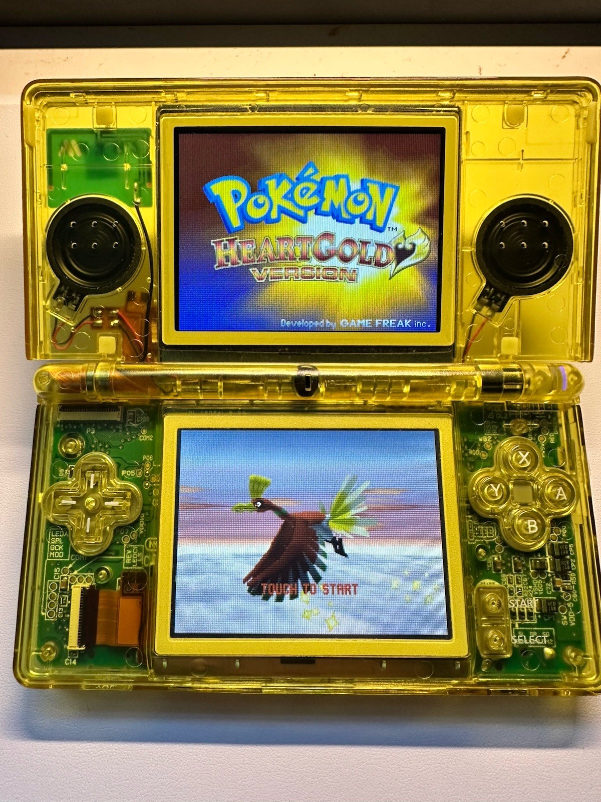 Nintendo DS Lite Reshelled Yellow Pikachu With USB Type C Charger