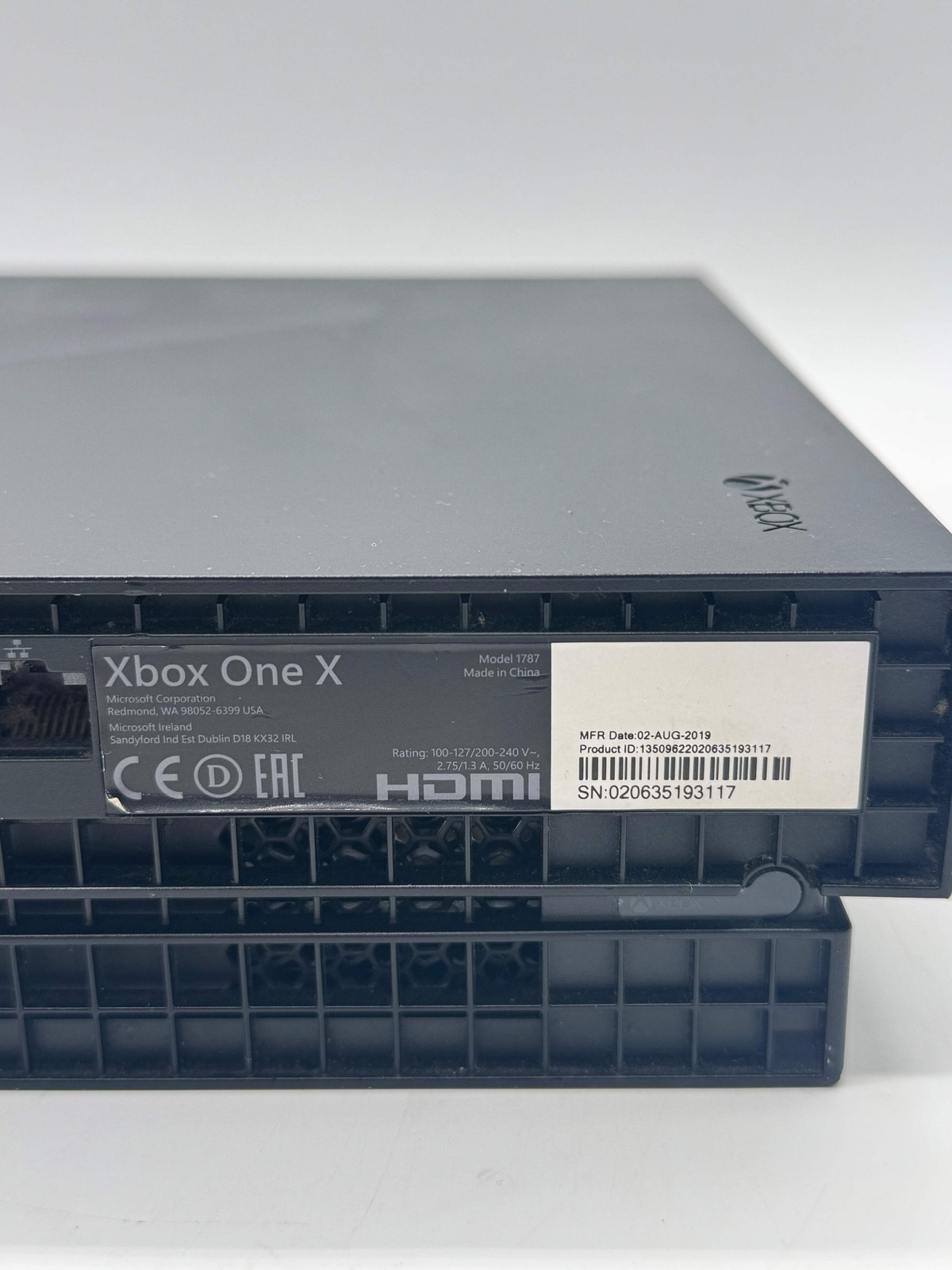 Microsoft Xbox One X 1787 1TB Black 4K HDR Game Console Only Used