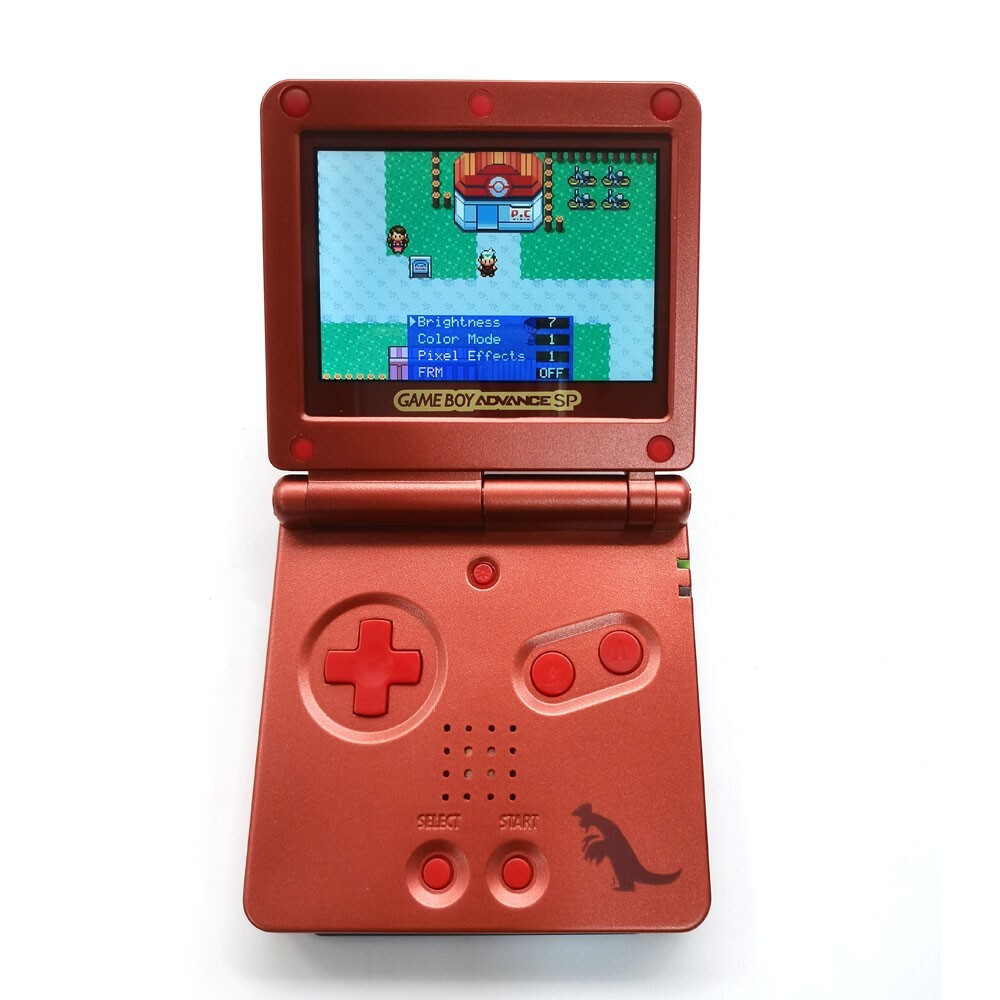Game Boy Advance SP Red Console modify IPS V5 LCD Backlight Screen 720×480