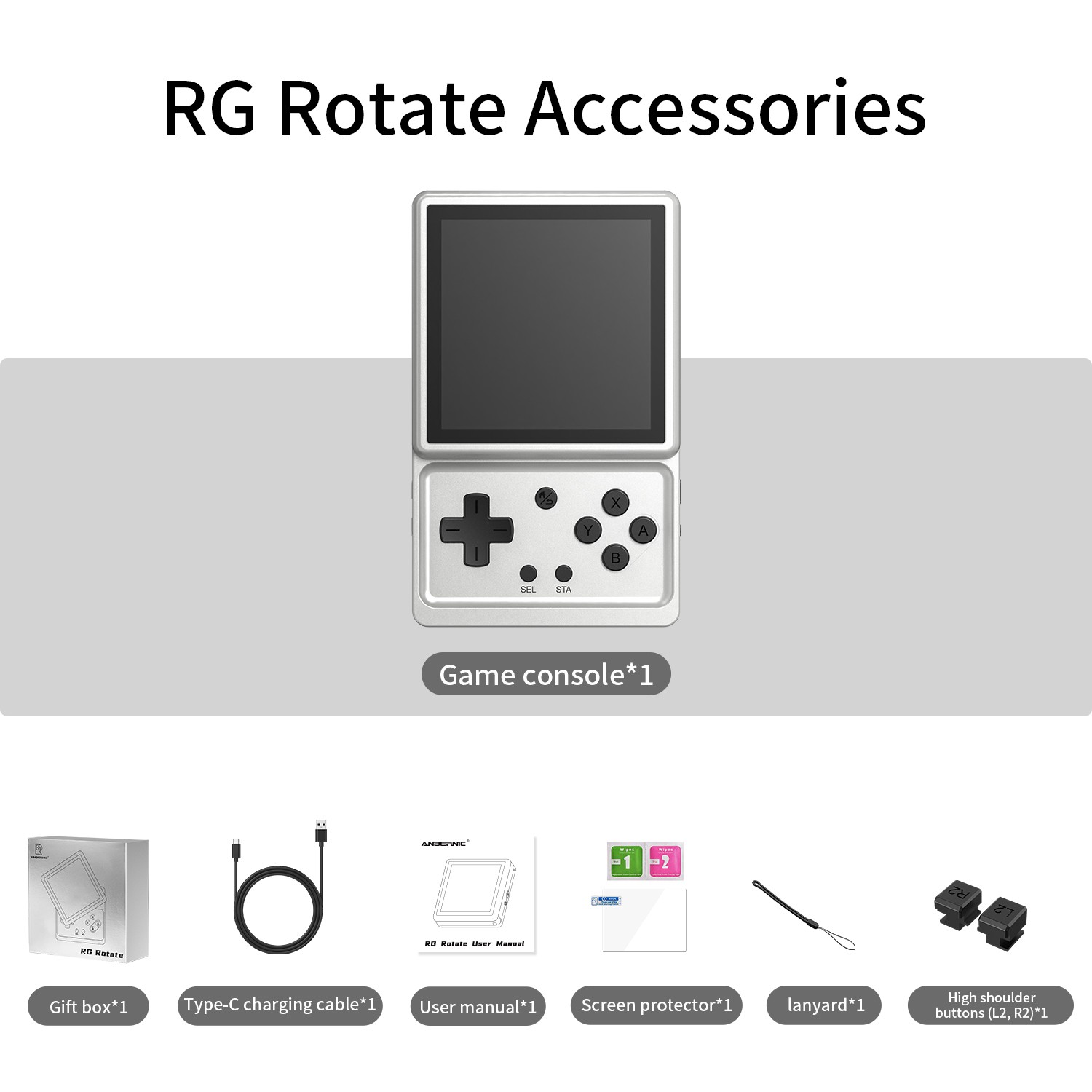 ANBERNIC RG Rotate T618 Handheld Game Console Android12 2000 mAh 3.5-inch Gifts