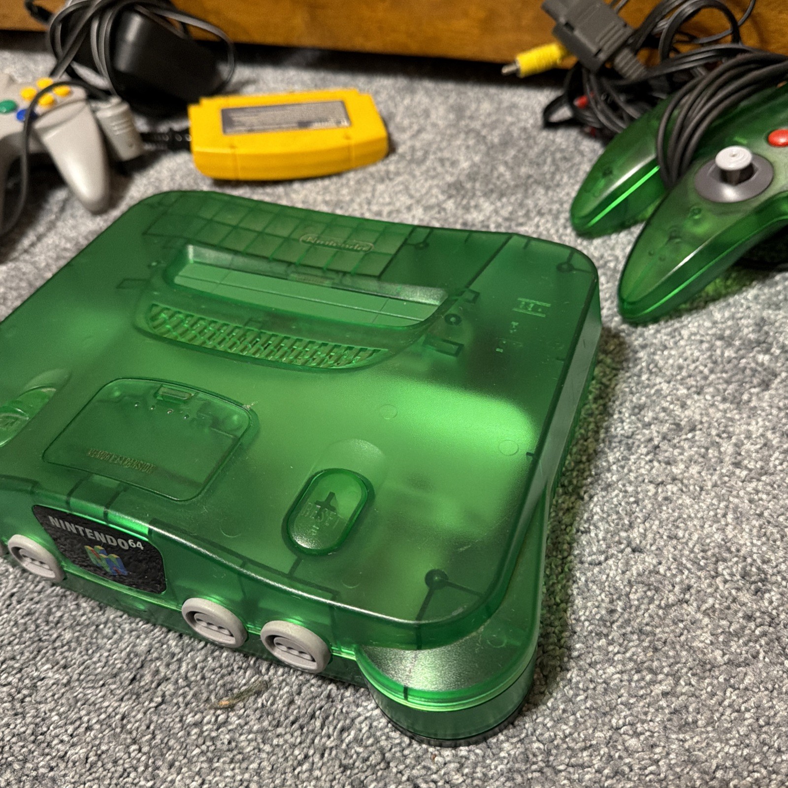 Nintendo 64 N64 system – Funtastic Jungle Green OEM Donkey Kong Expansion Pak