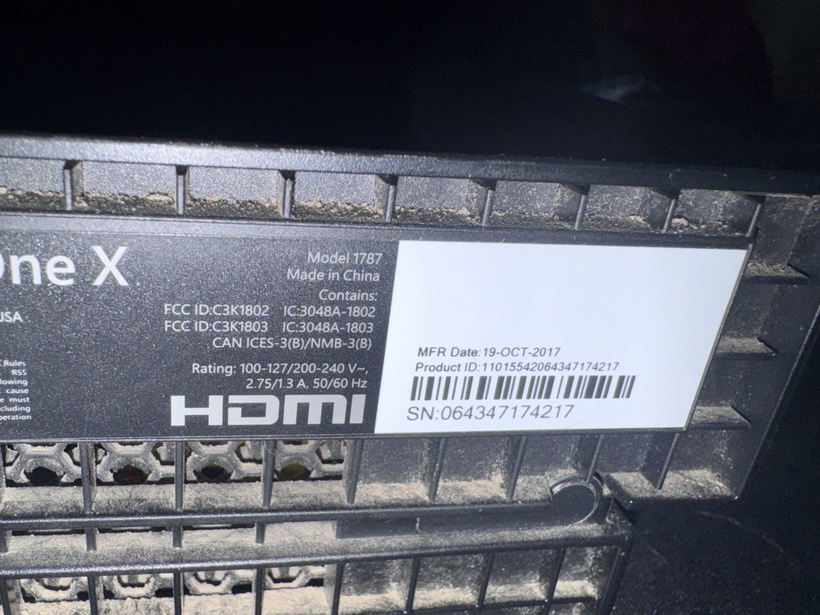 Microsoft Xbox One X – 1TB – Home Console – Black (console/power cord/1 Game)