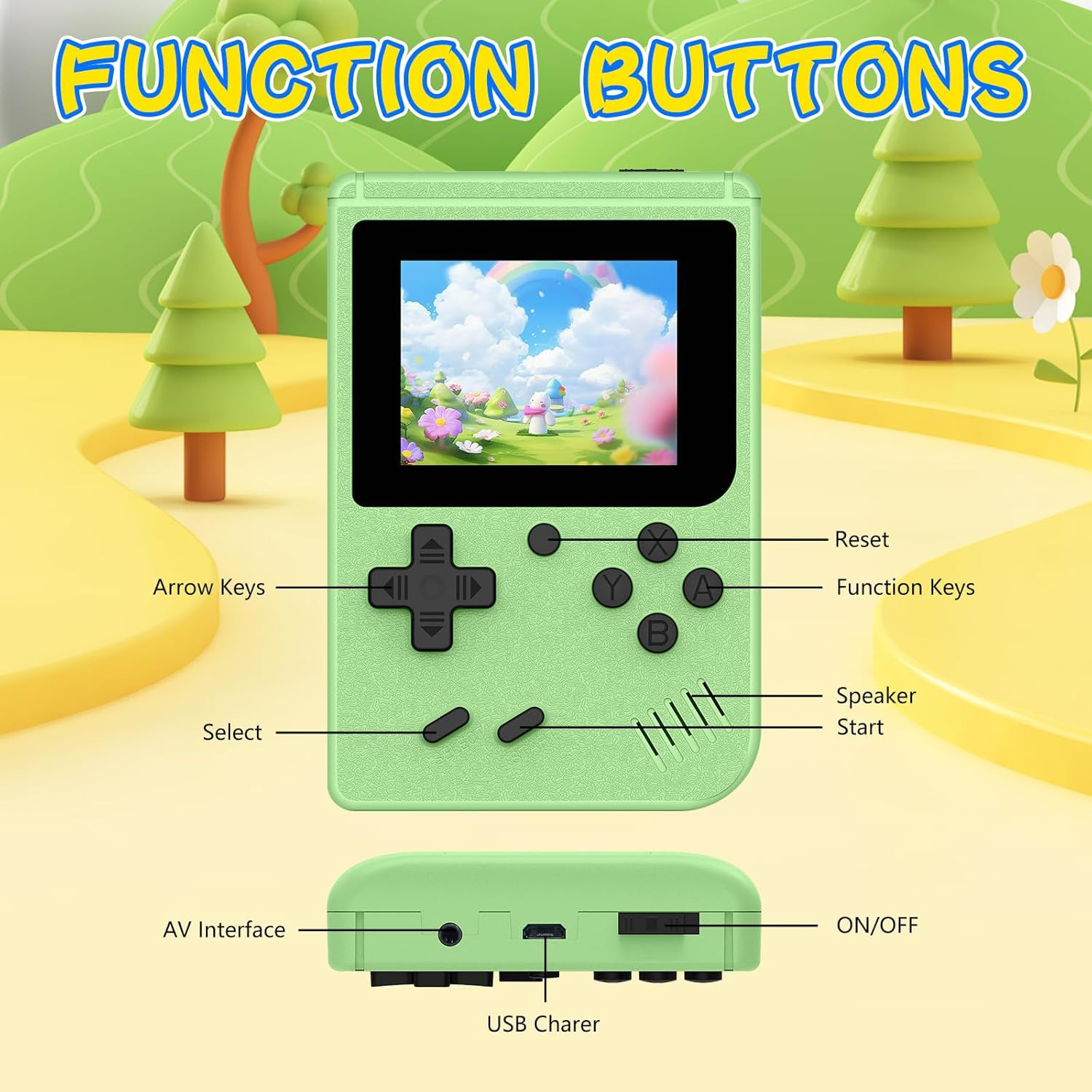 Retro Gaming Console, Built-In 400 Classic Retro Game Console, 3.0 Inch IPS Scre