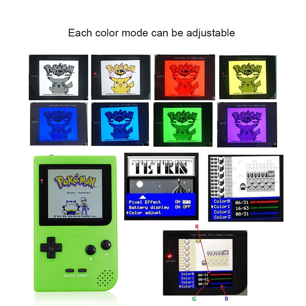 5 levels Brightness Nintendo Game Boy Pocket GBP Console With High Backlight LCD